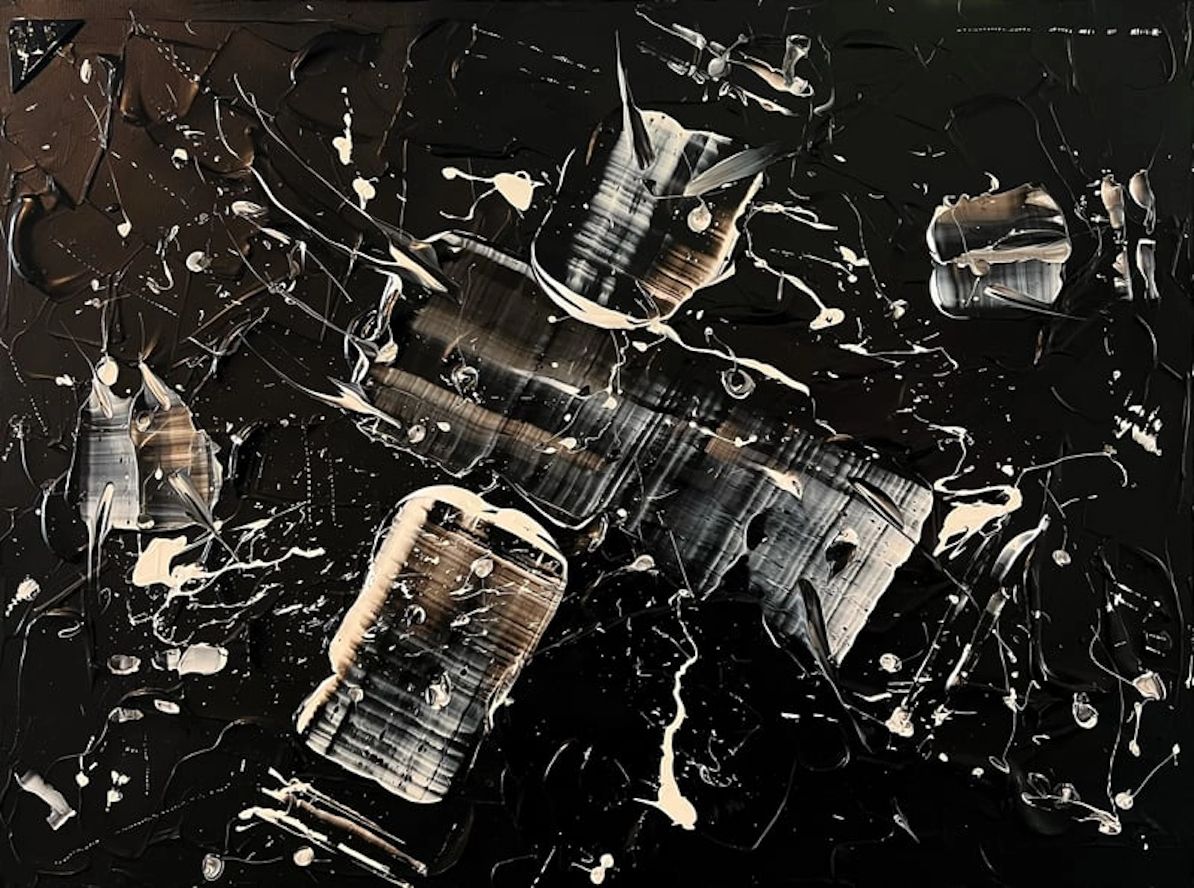 Arnaud Dumat - Contemporary Painter - Noir/Blanc - Moon stones