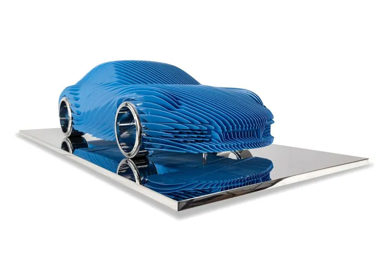 Antoine Dufhilo - Optical Art - Porsche 992 Carrera 4S Bleu