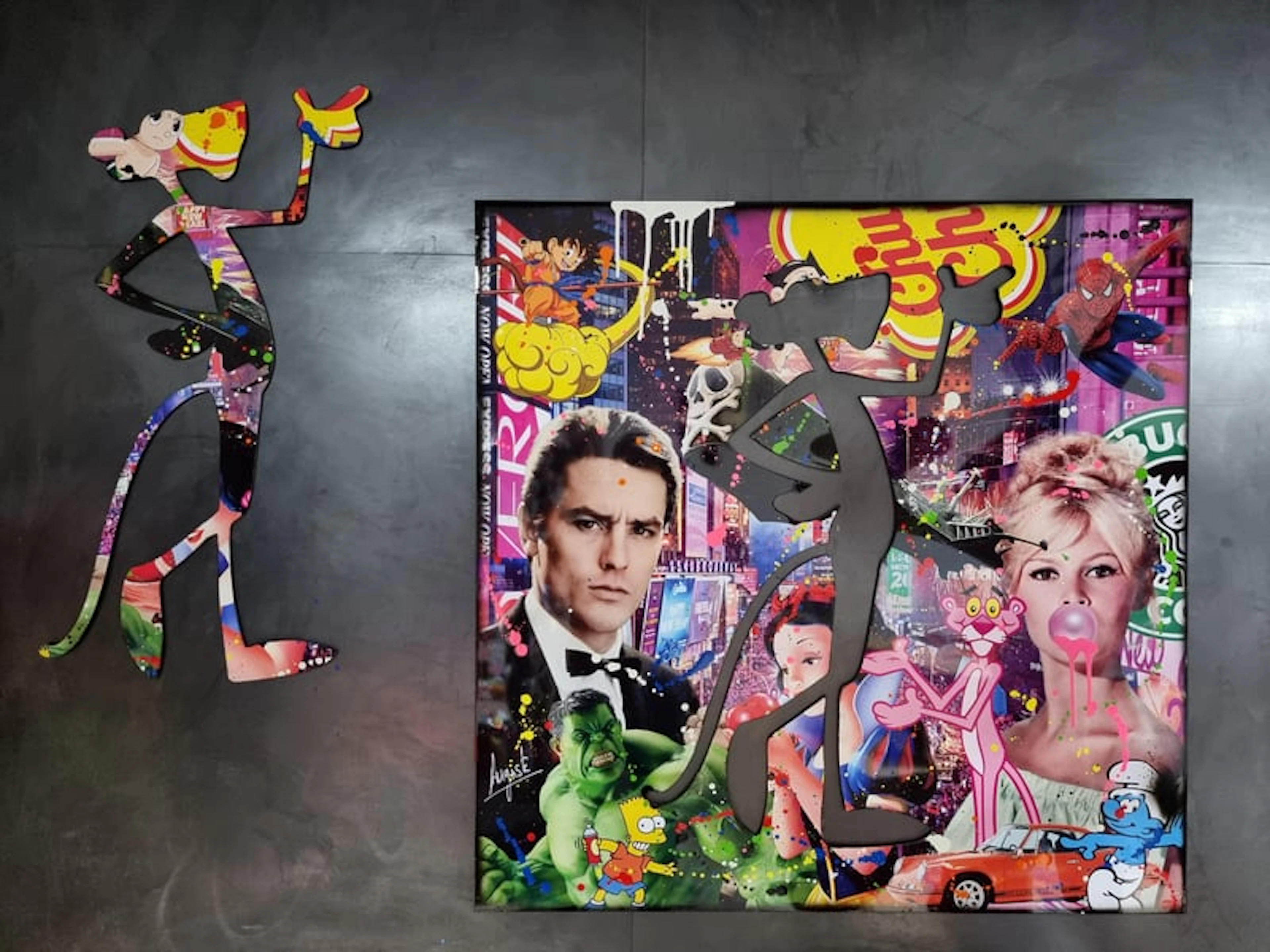 Auguste - Post-Pop Art Artist And Sculptor - Delon & Bardot Pink Party, 2021