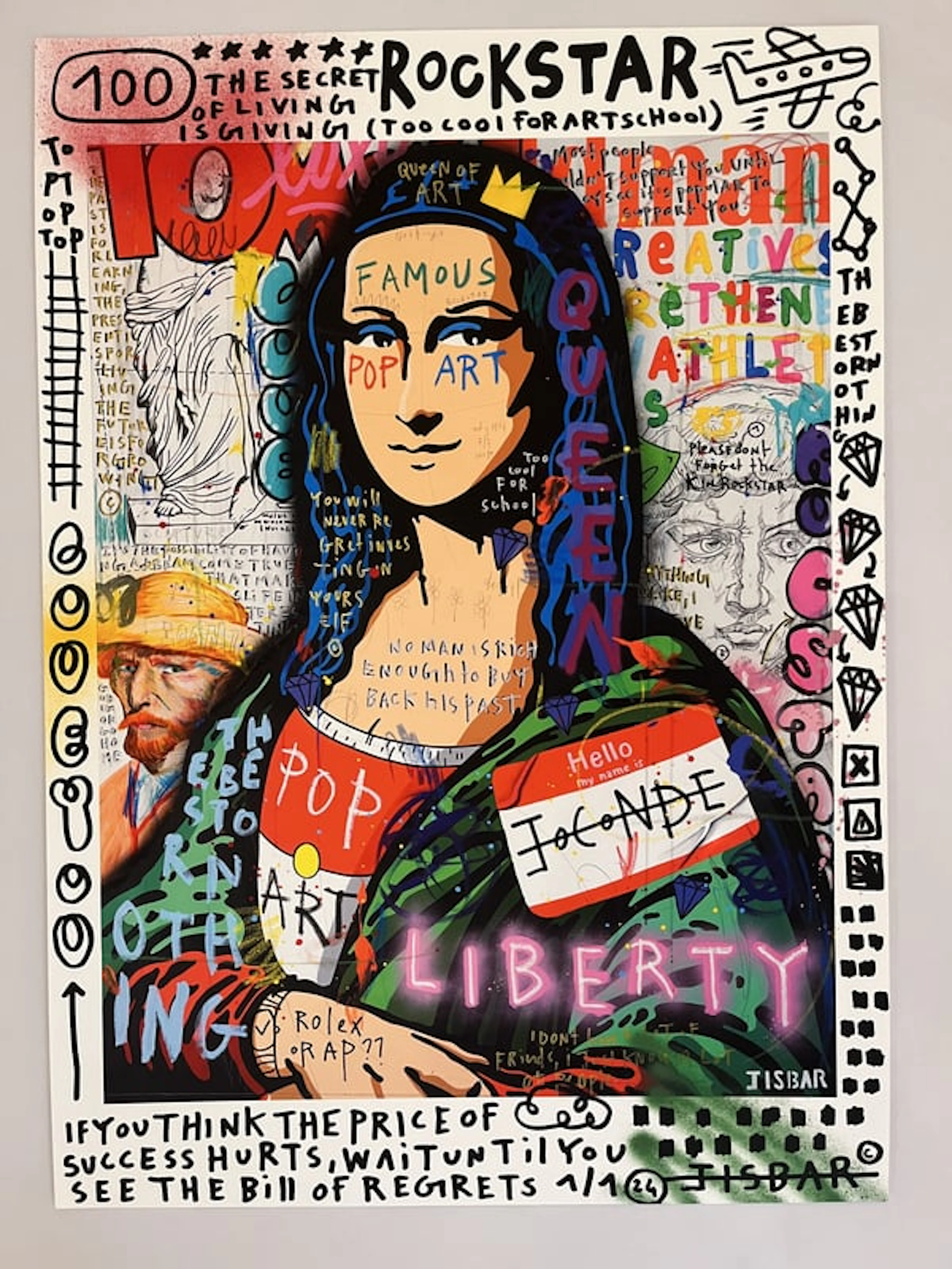 Jisbar - Pop-Street Artist - Mona Lisa