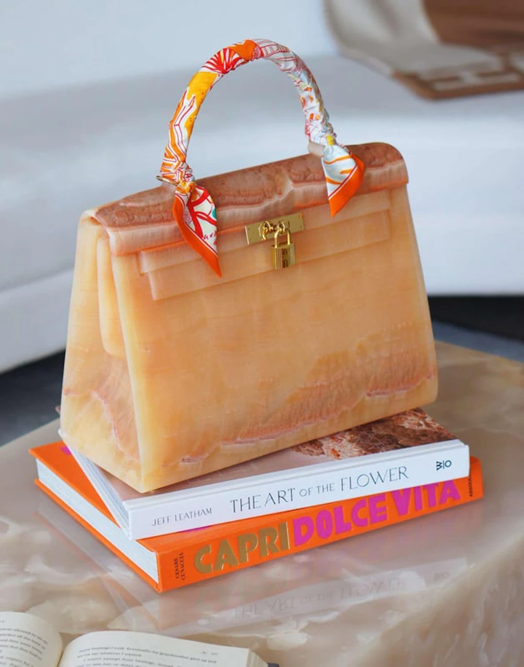 Andrea VALSECCHI - K Bag in Orange Onyx, 2024