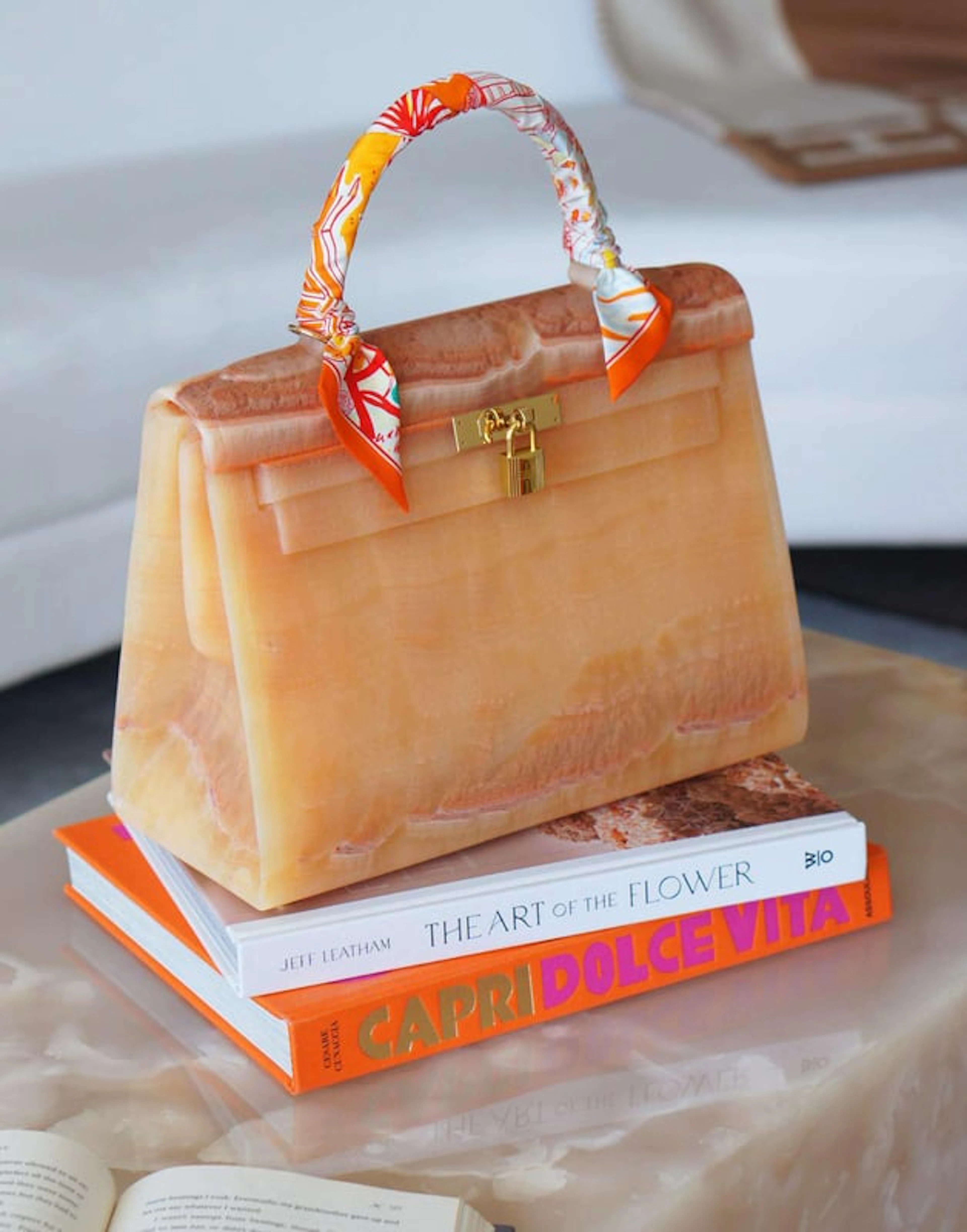 Andrea VALSECCHI - K Bag in Orange Onyx, 2024