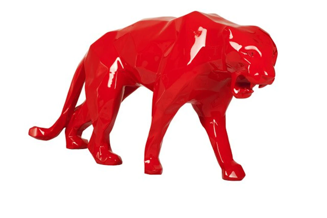 Richard Orlinski - Contemporary Sculptor - Wild Panther - Red
