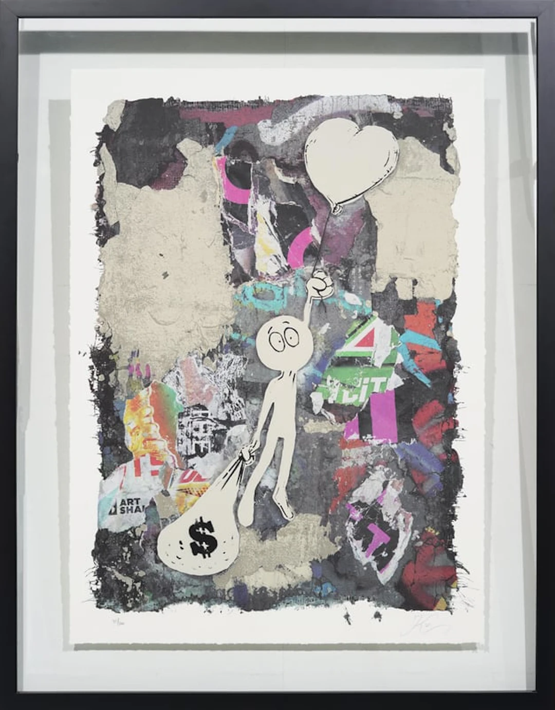 Kaï - Street Artist - Love VS Money - Limited edition of 300 signed