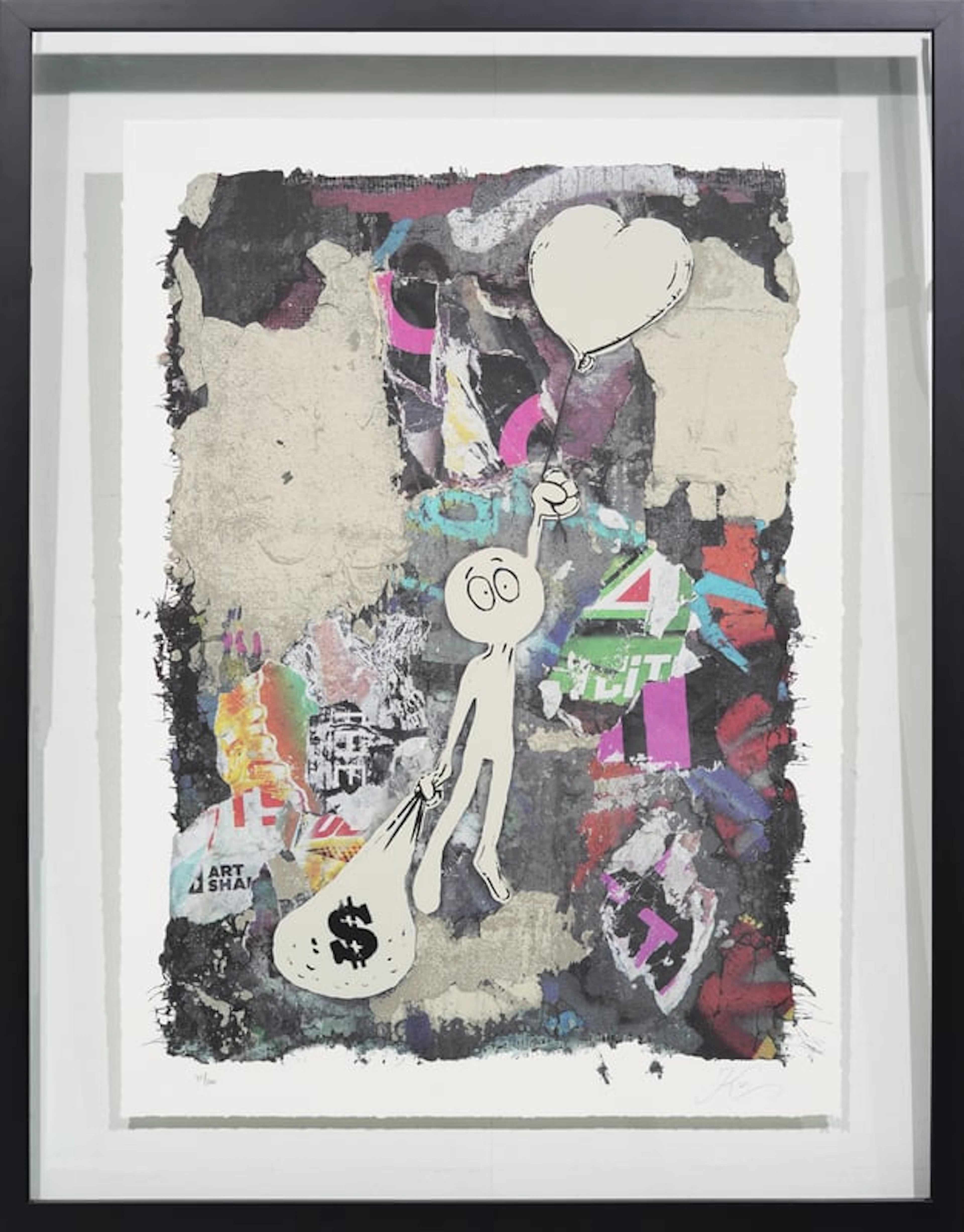 Kaï - Street Artist - Love VS Money - Limited edition of 300 signed