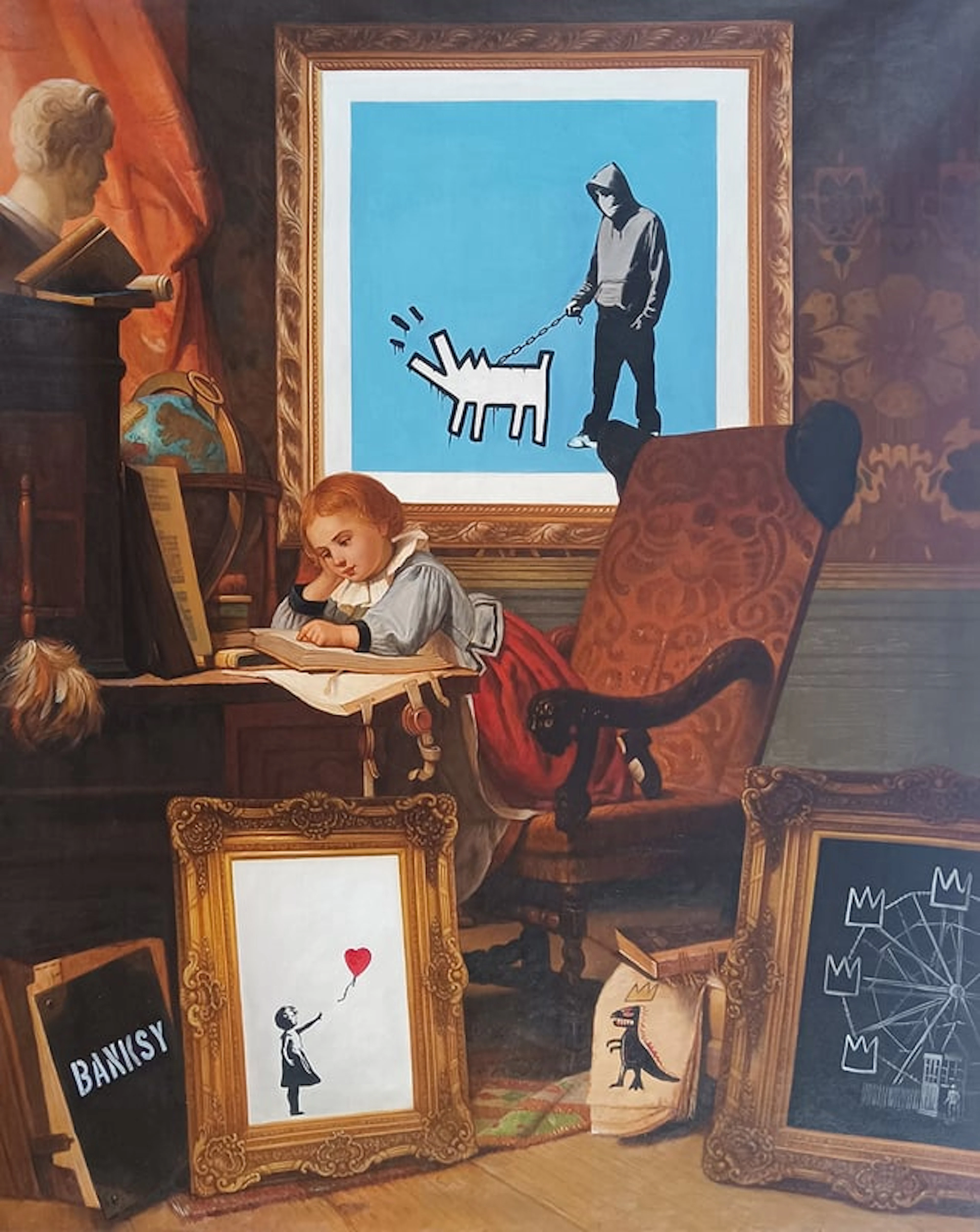 Leo Manelli - Street Artist - The Little Reader Choose Your Weapon Blue