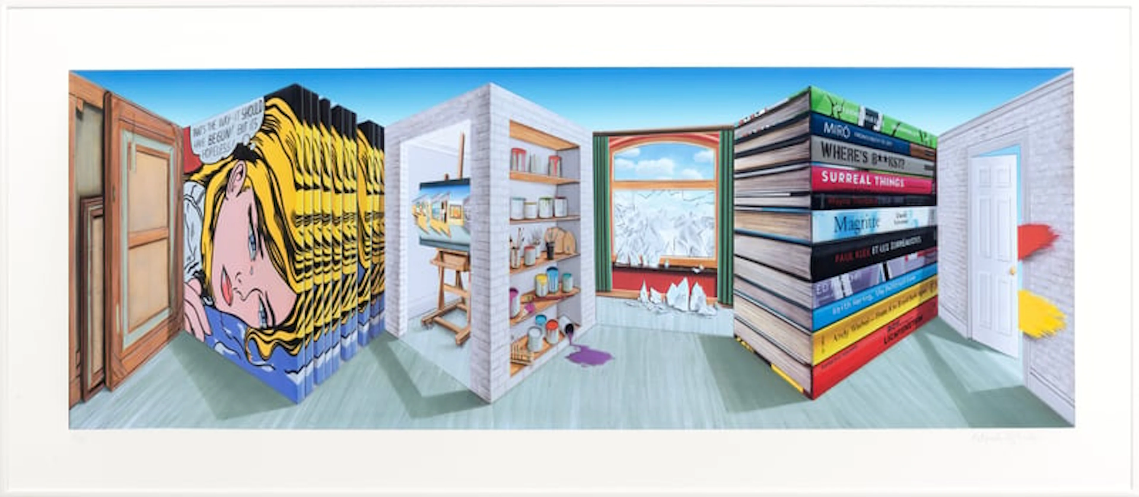 Patrick Hughes - Optical Artist - Studio, 2023