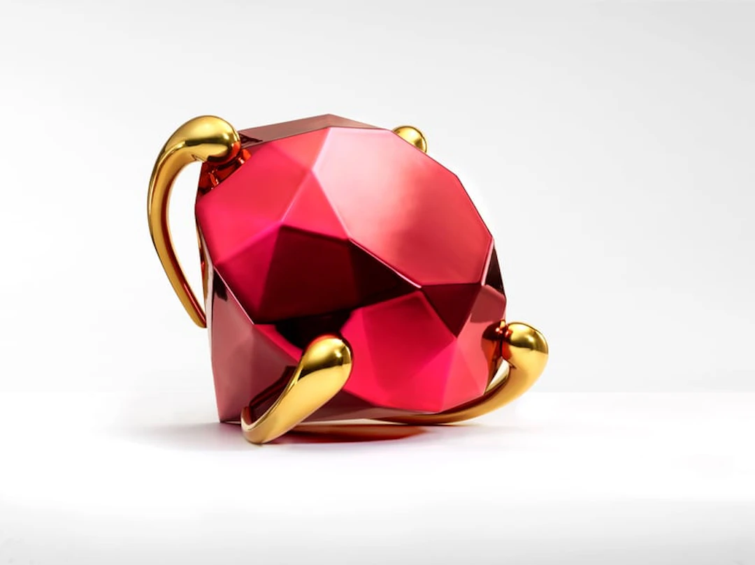 Jeff Koons - Contemporary Sculptor - Diamond (Red), 2020