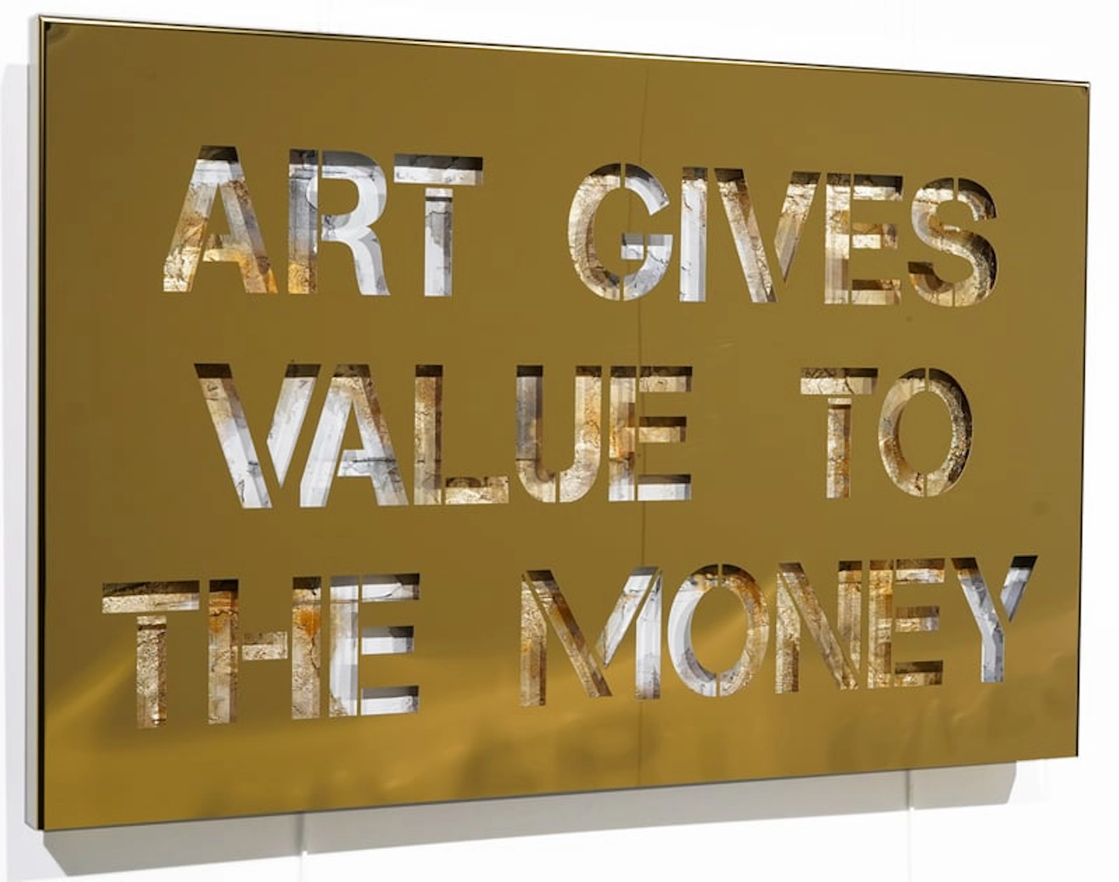 Joseph - Contemporary Artist - Art Gives Value - Inox doré horizontal