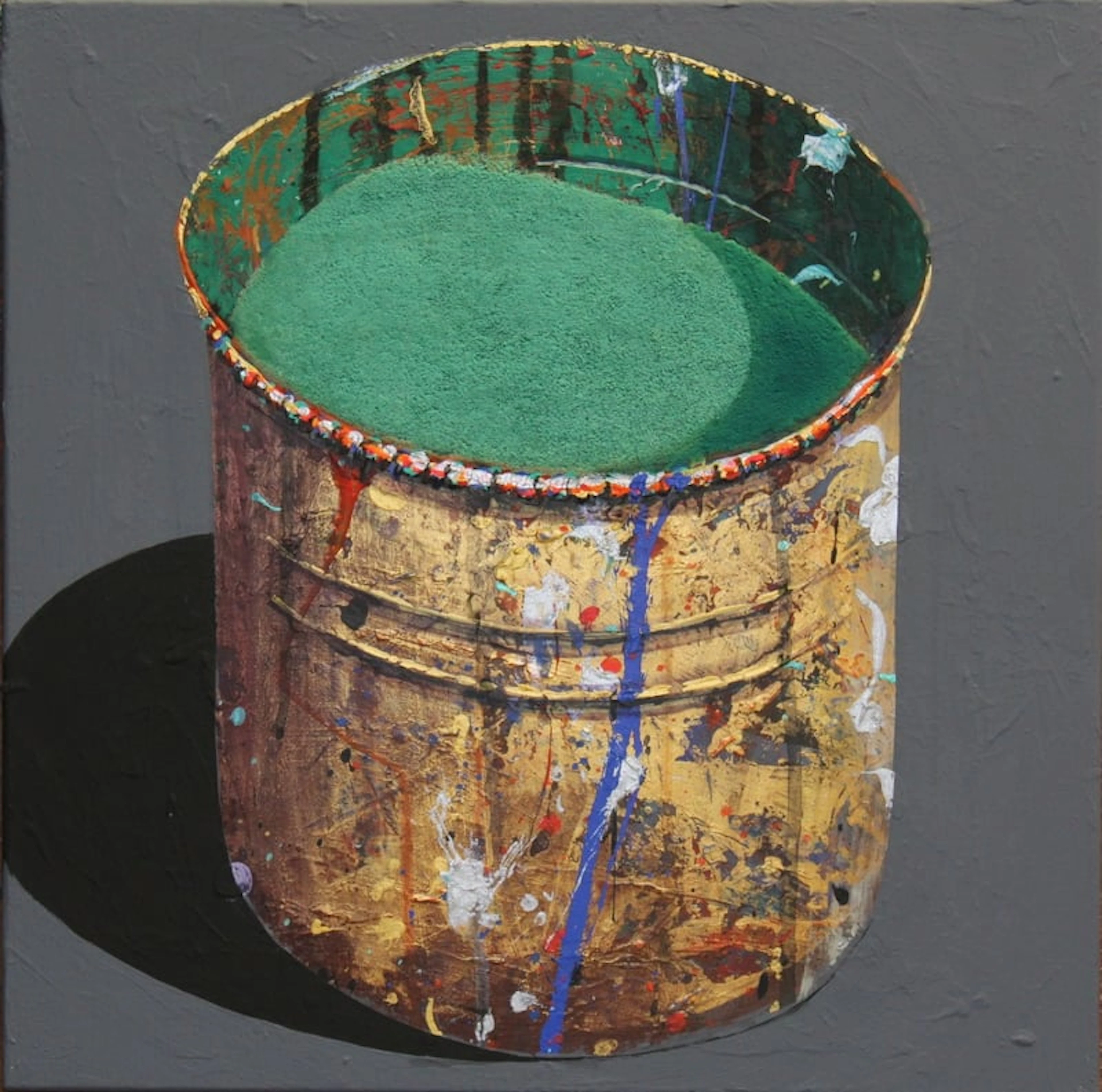 Stéphane Braud - Contemporary Artist - Pot d'atelier - Vert emeraude