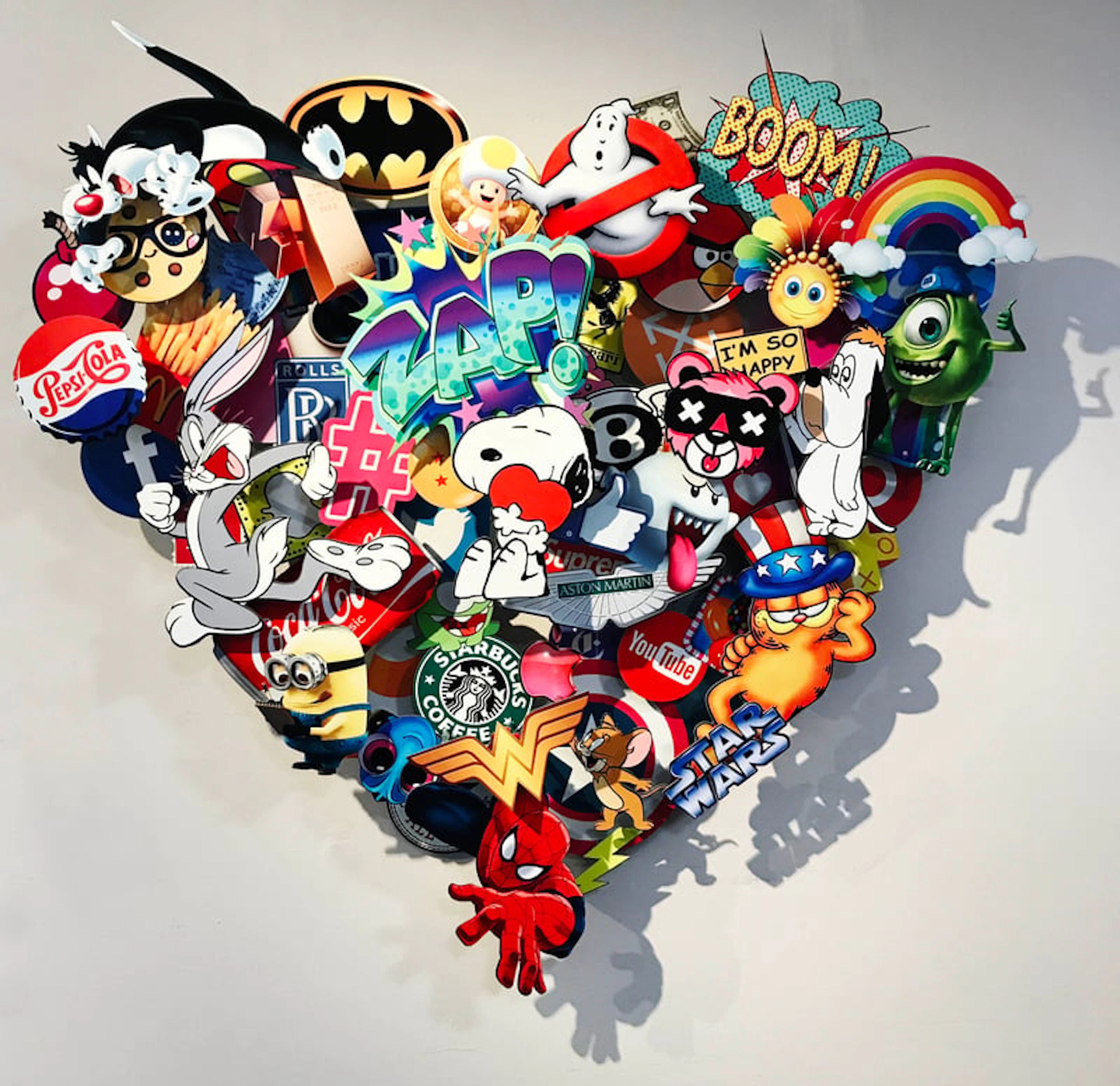 Chloe B. - Post-Pop Art Artist - Pop Heart - Version 3