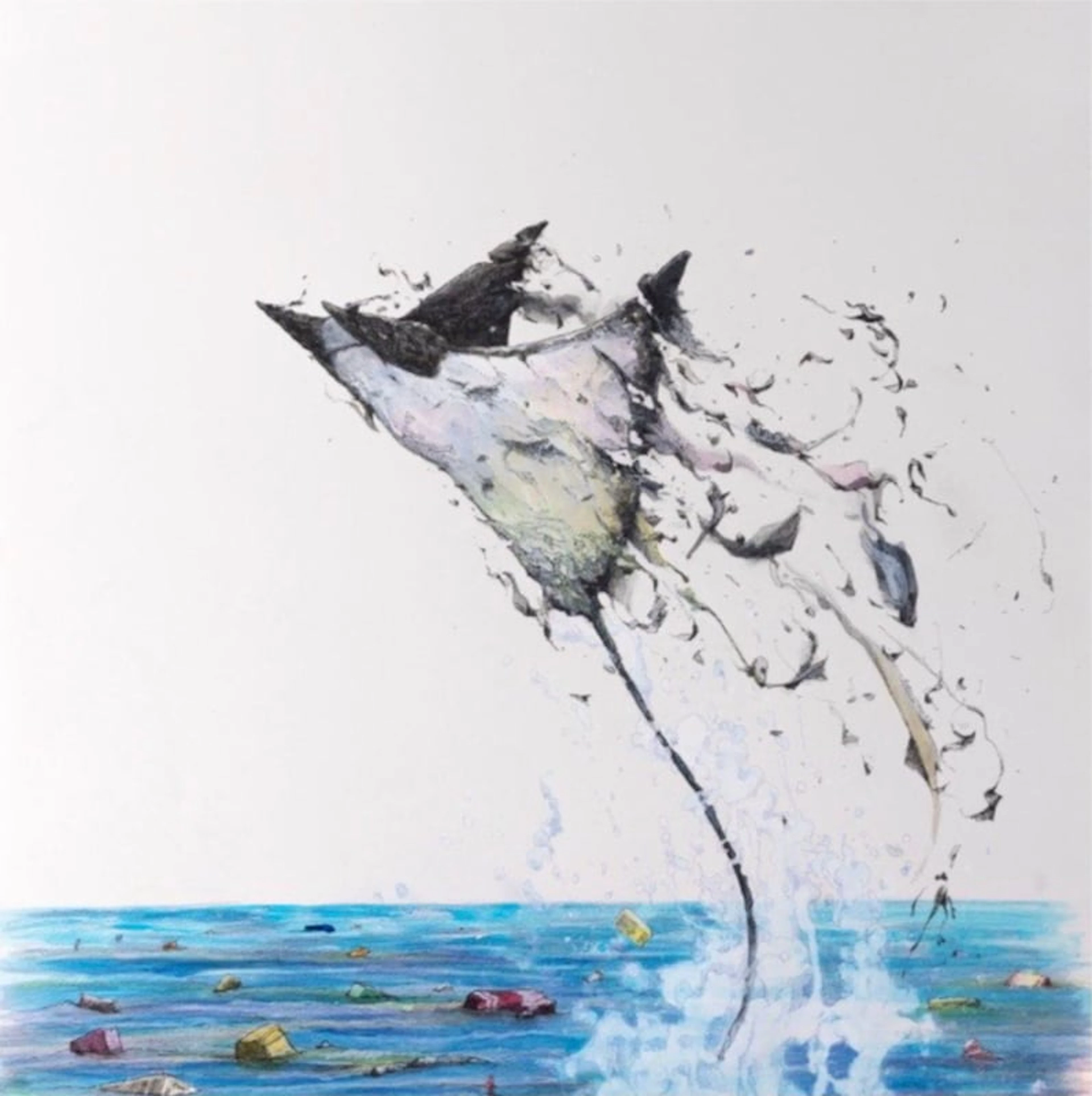 Brusk - Street Art - ANIMAUX : Bleu Petrole