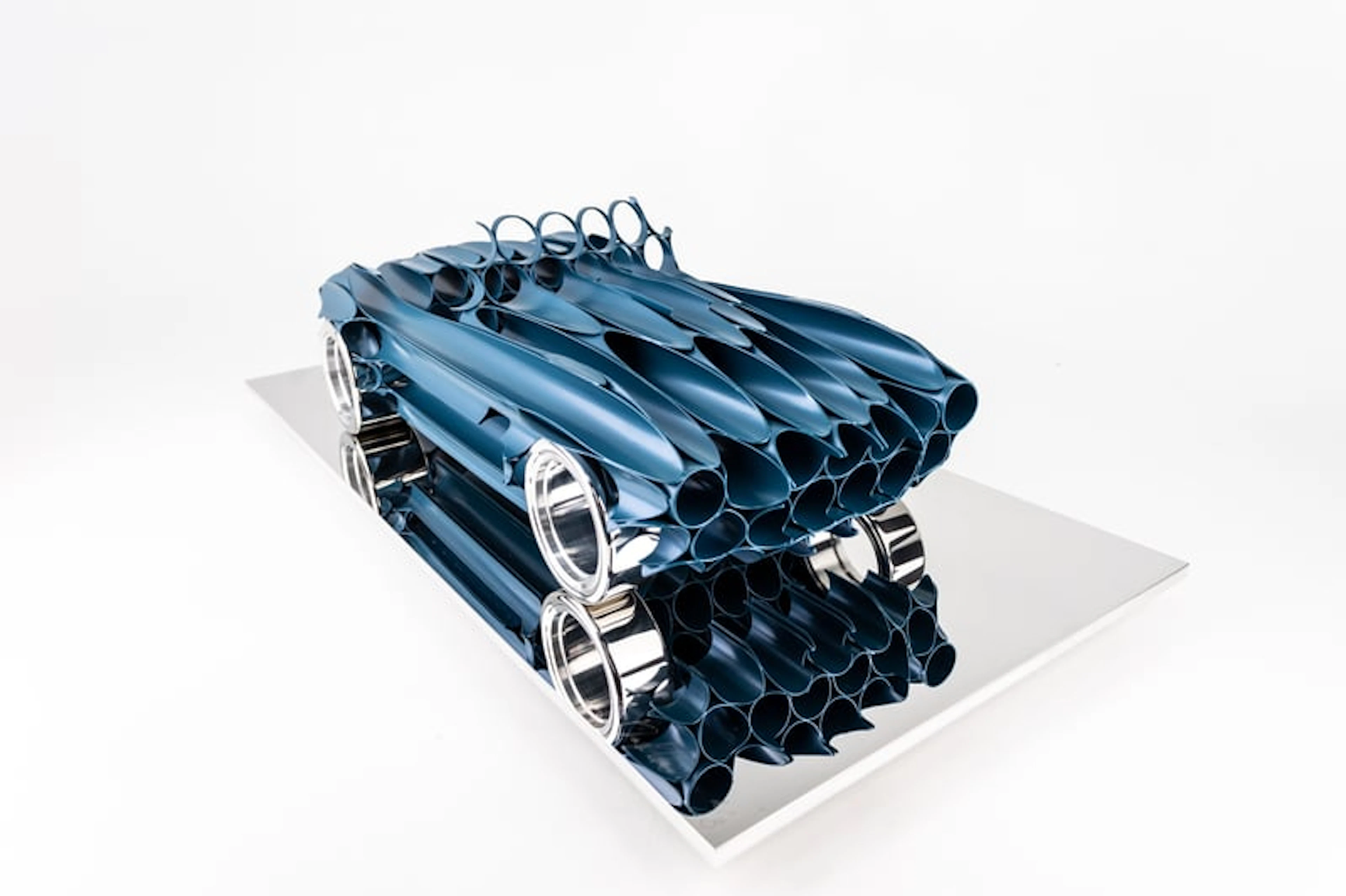 Antoine Dufhilo - Optical Art - Shelby AC Cobra - Bleue