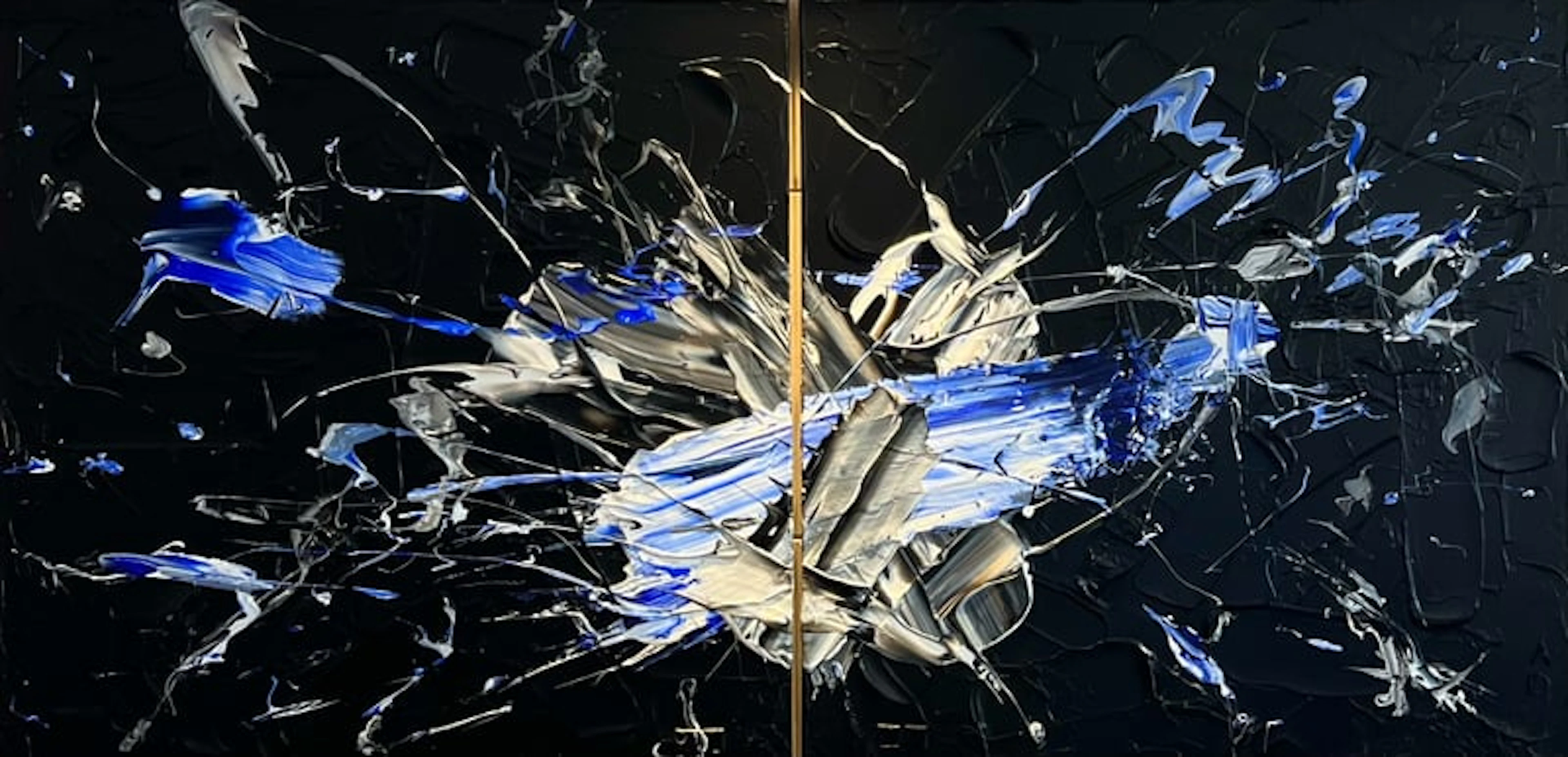 Arnaud Dumat - Contemporary Painter - Les diptyques - Blue light in the night