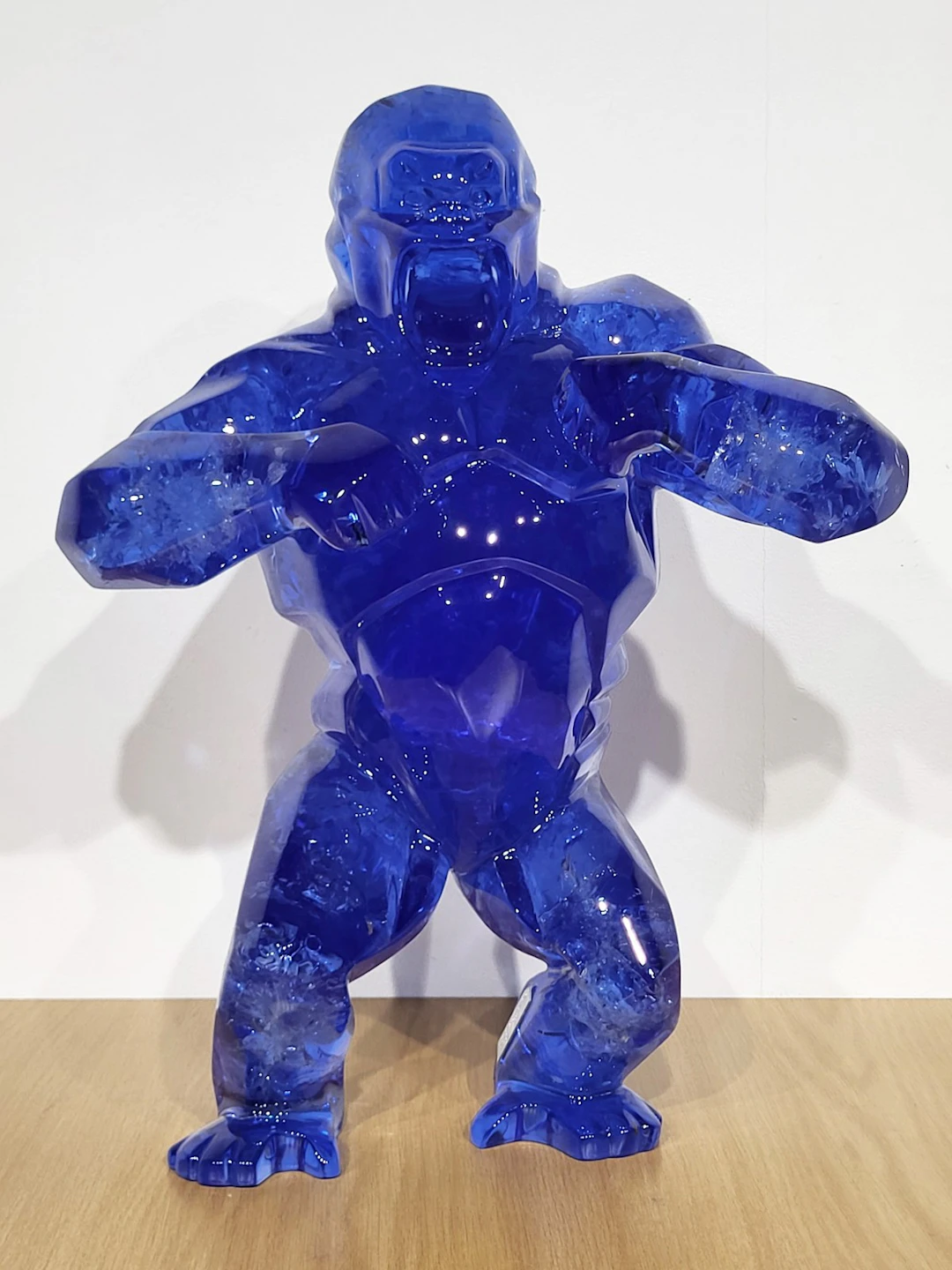 Richard Orlinski - Contemporary Sculptor - Wild Kong Full Fractal Bleu - 52 cm