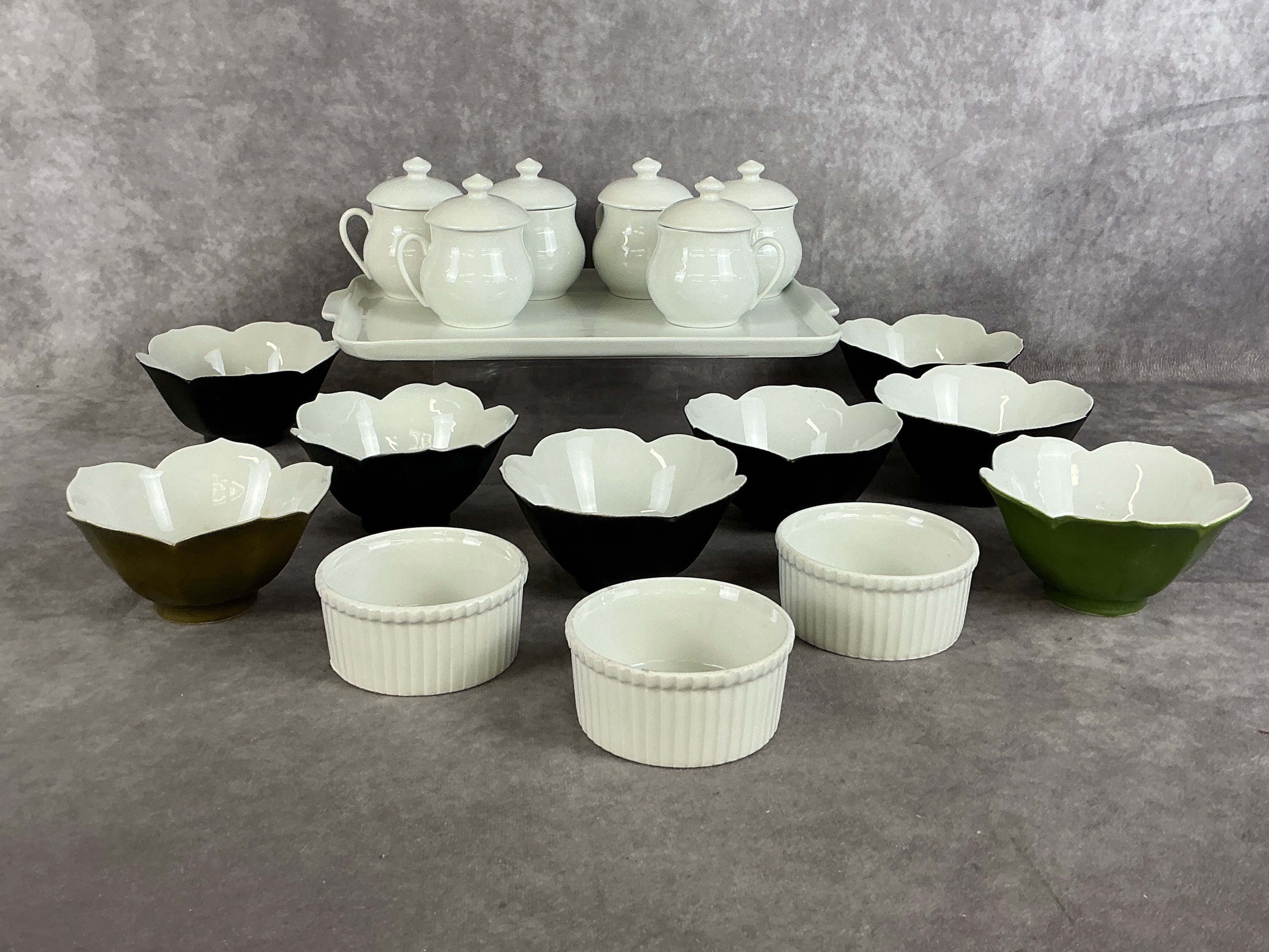 French and Japanese Porcelain Bowls and Cups