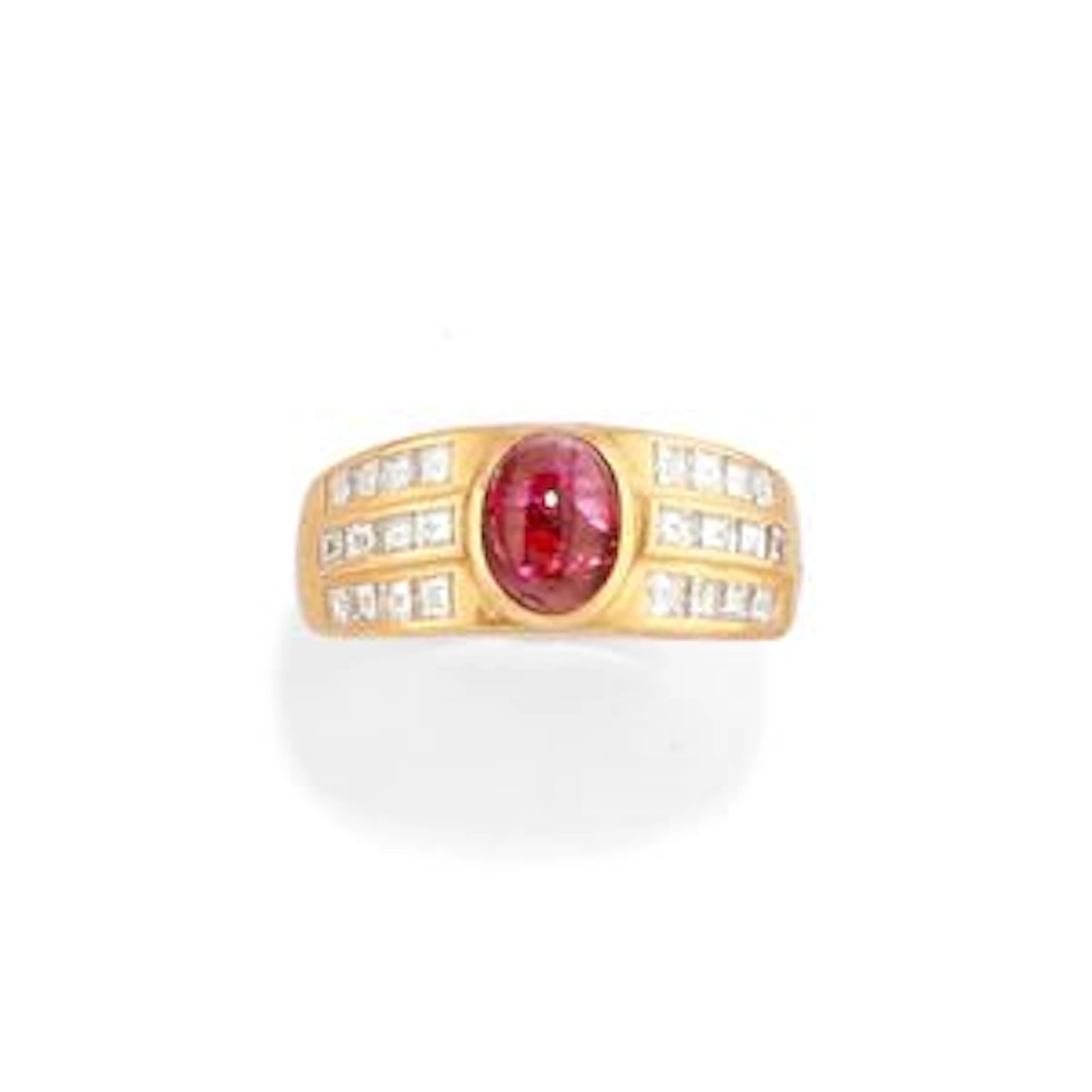 Anello con rubino