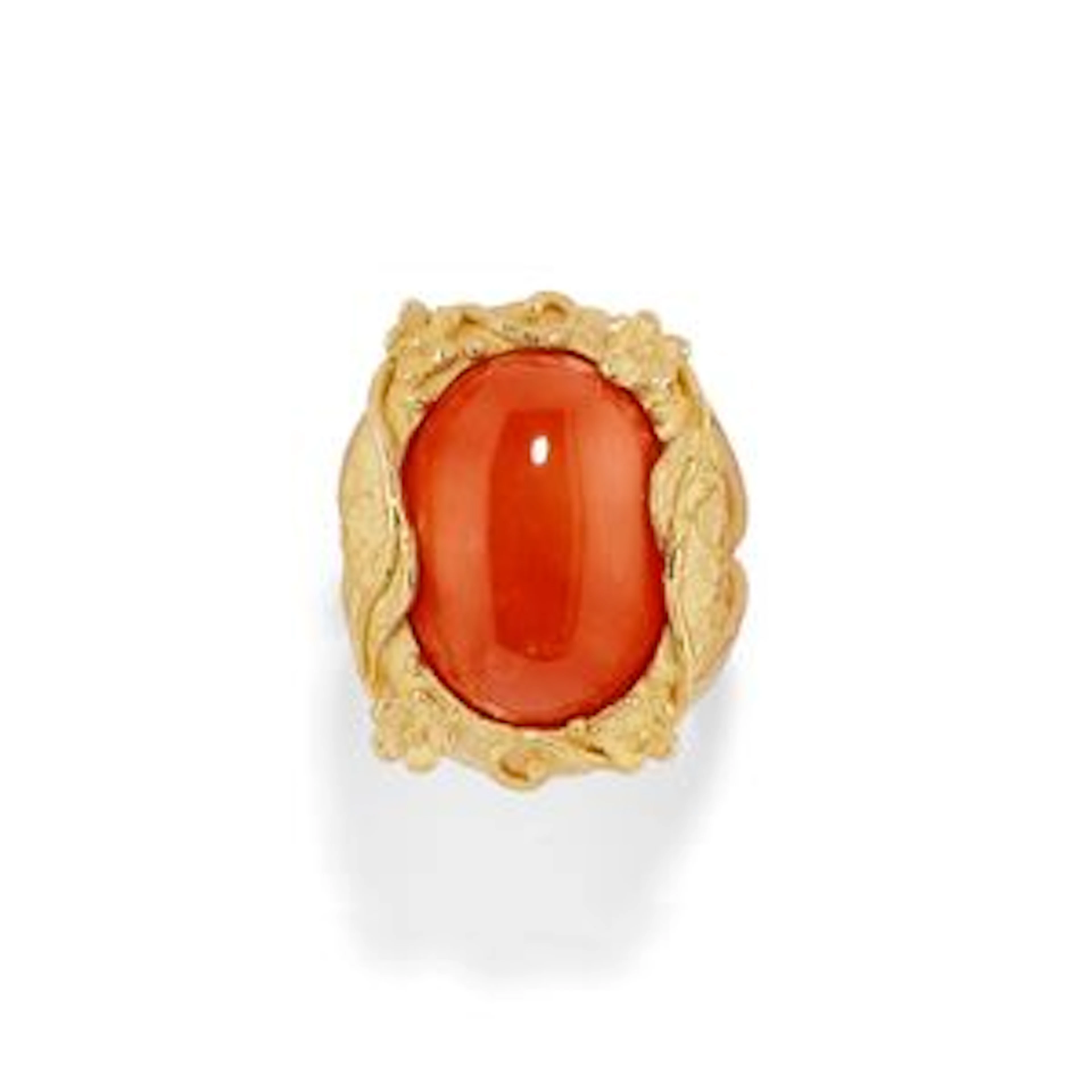 Anello con corallo