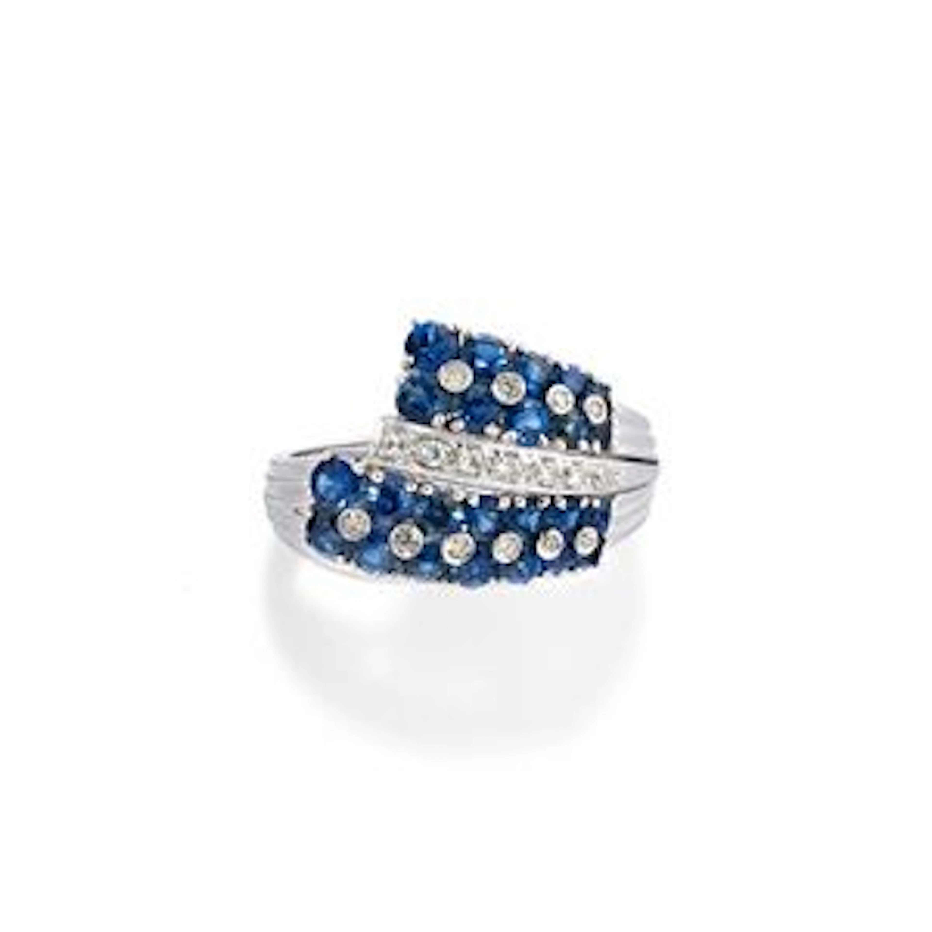 Anello con zaffiri e diamanti