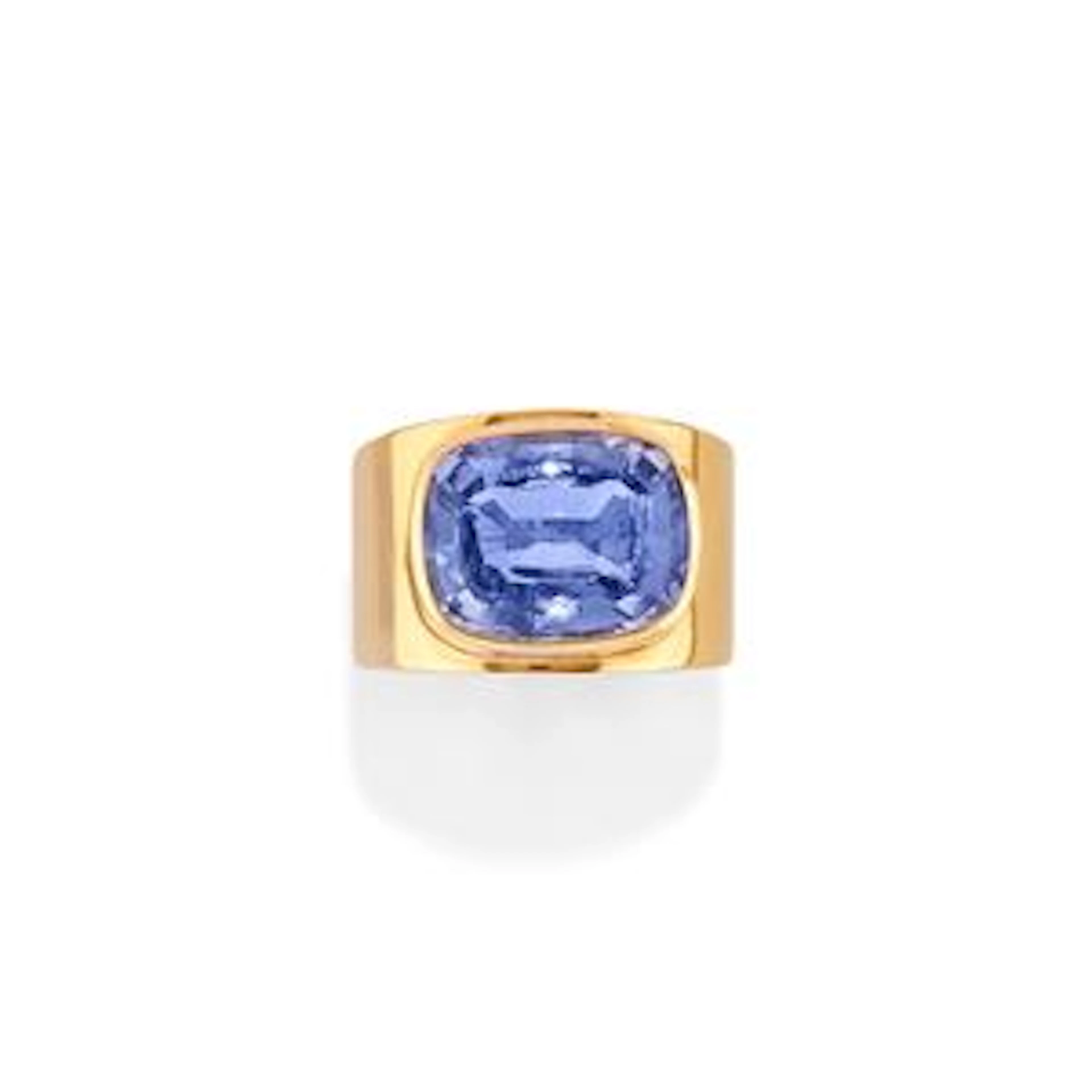 Anello con zaffiro sintetico
