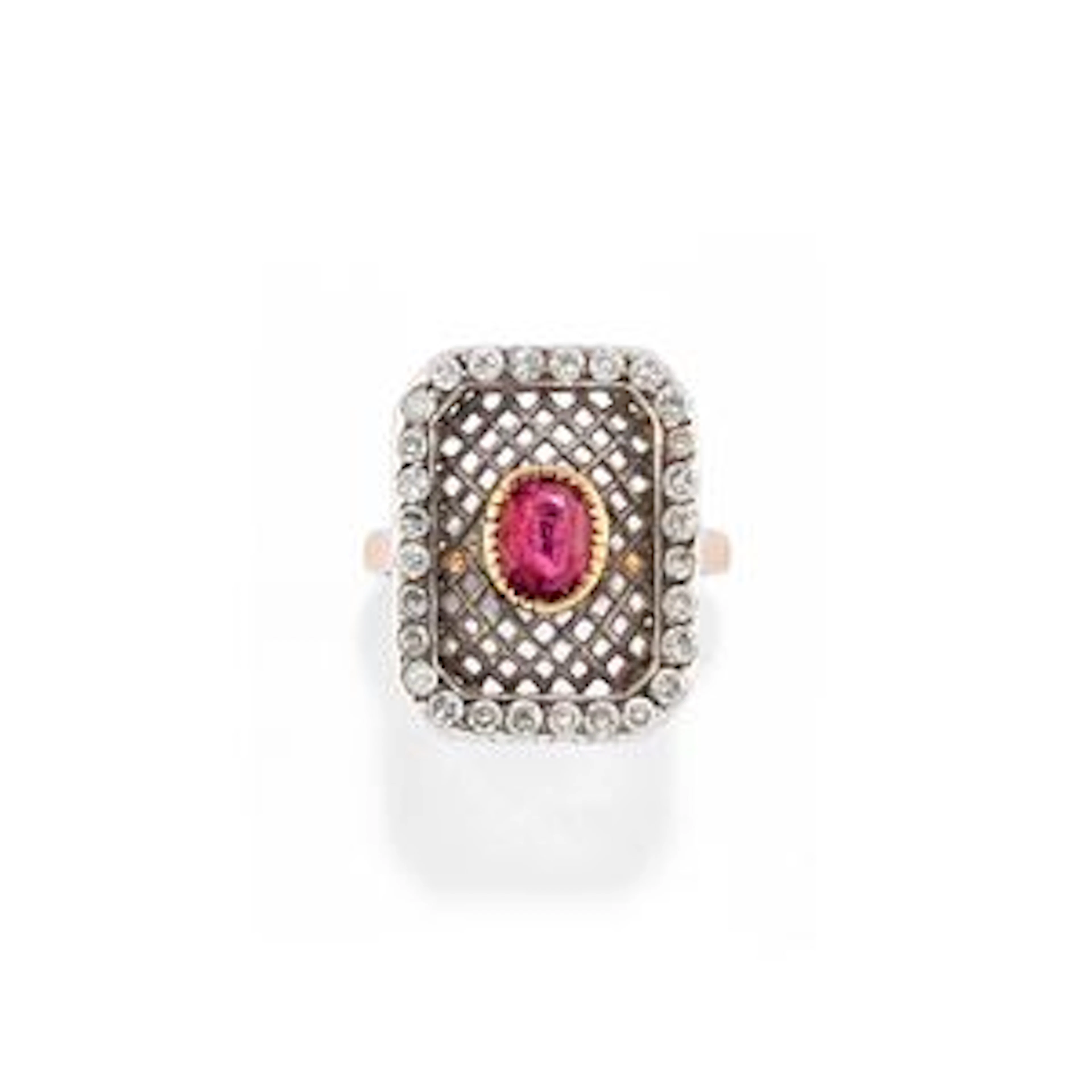 Anello con rubino
