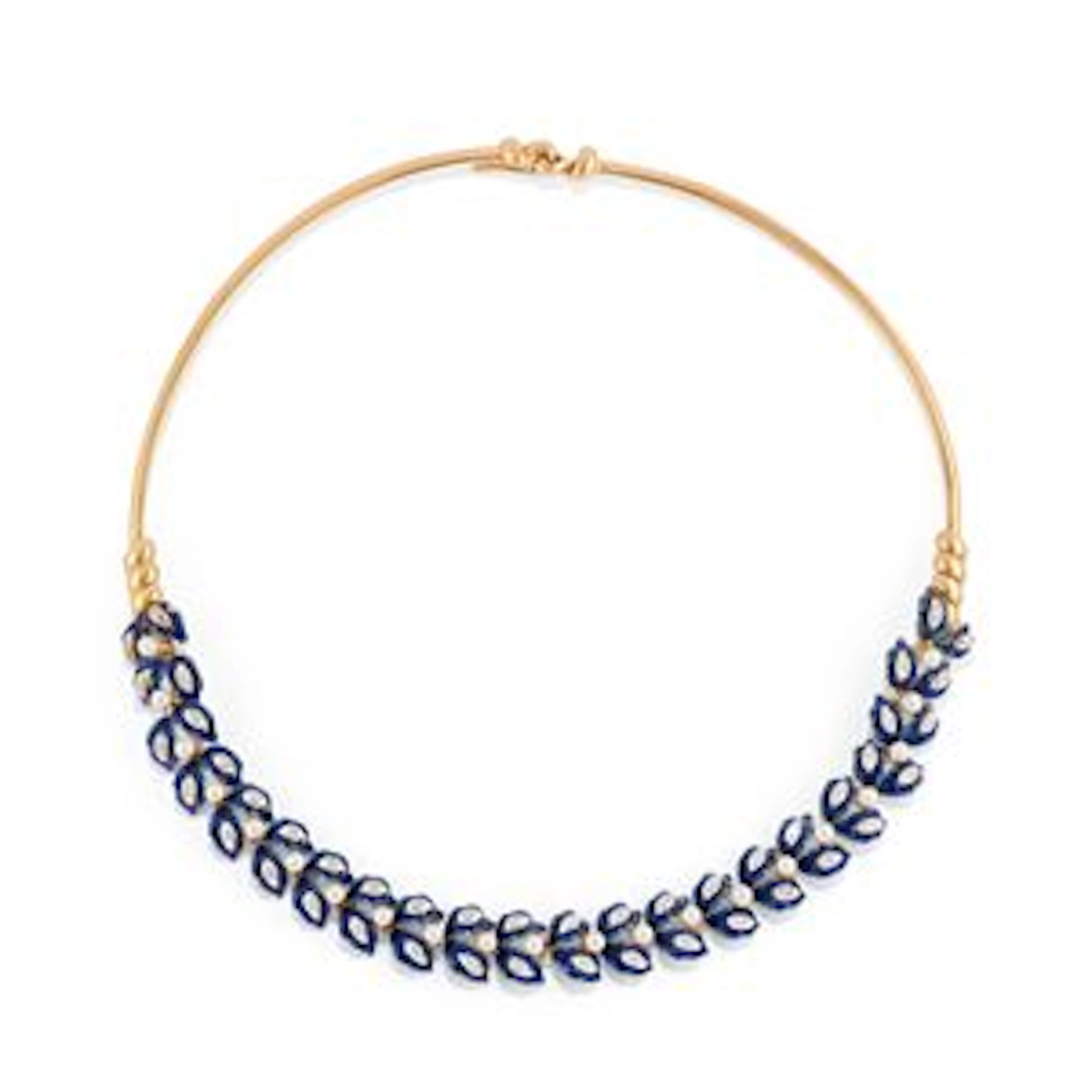Collana con diamanti e perle