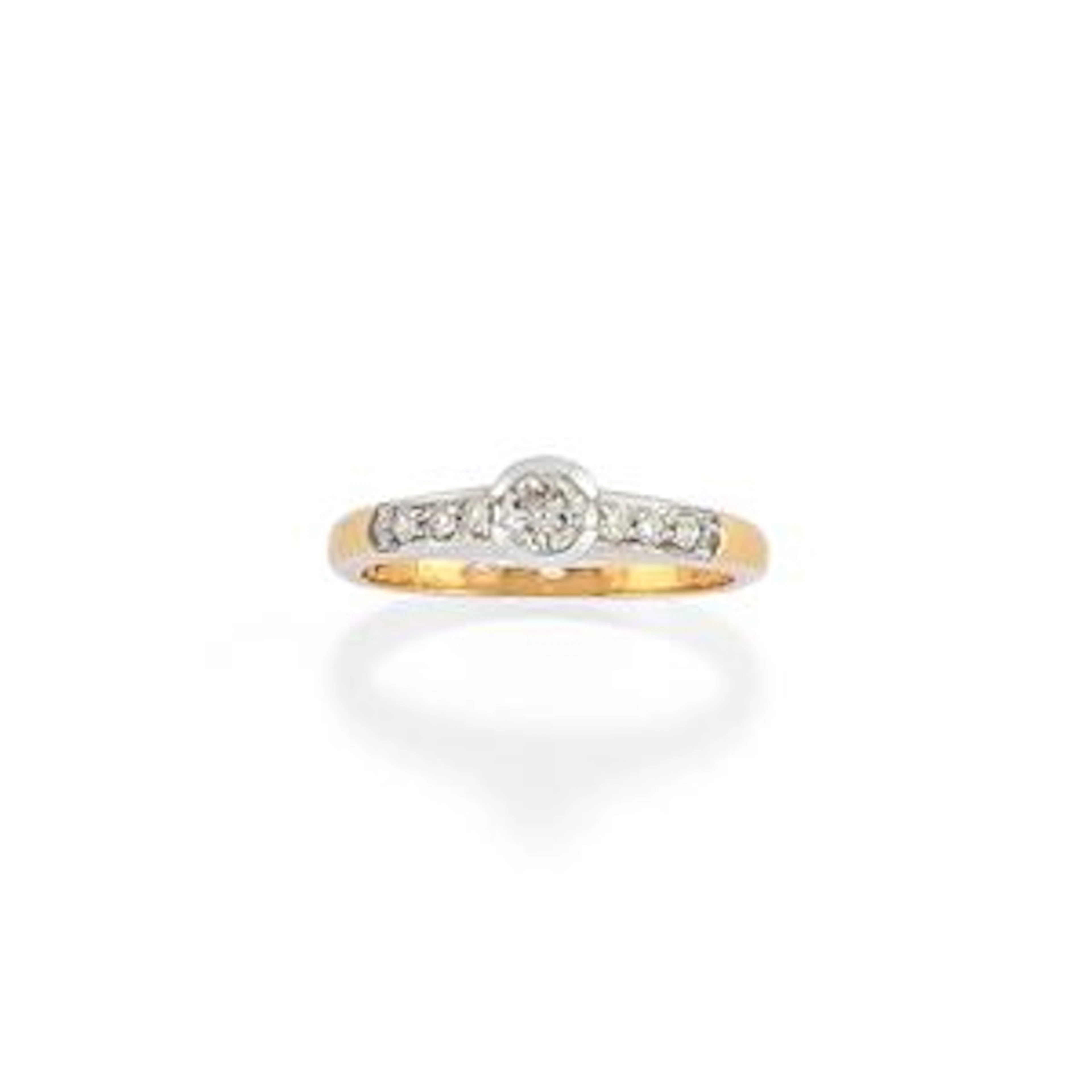 Anello solitario con diamanti