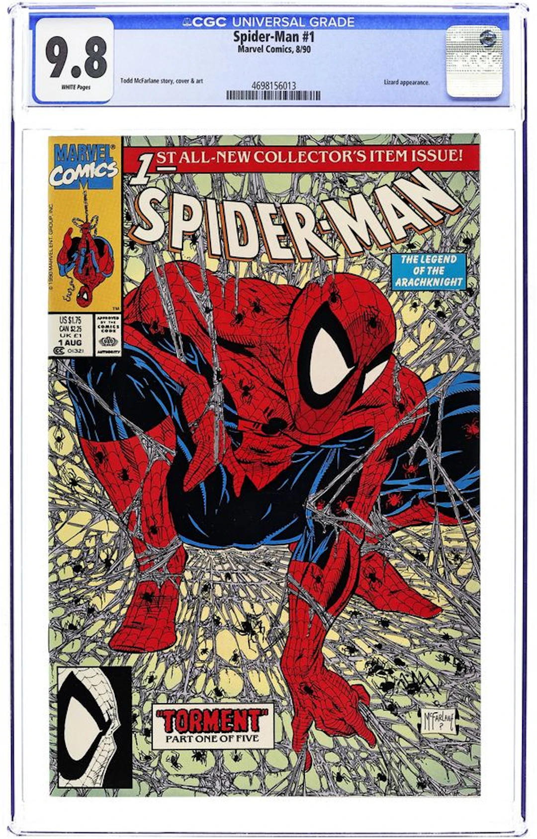 Spider-Man (1990 Marvel) 1AU CGC 9.8