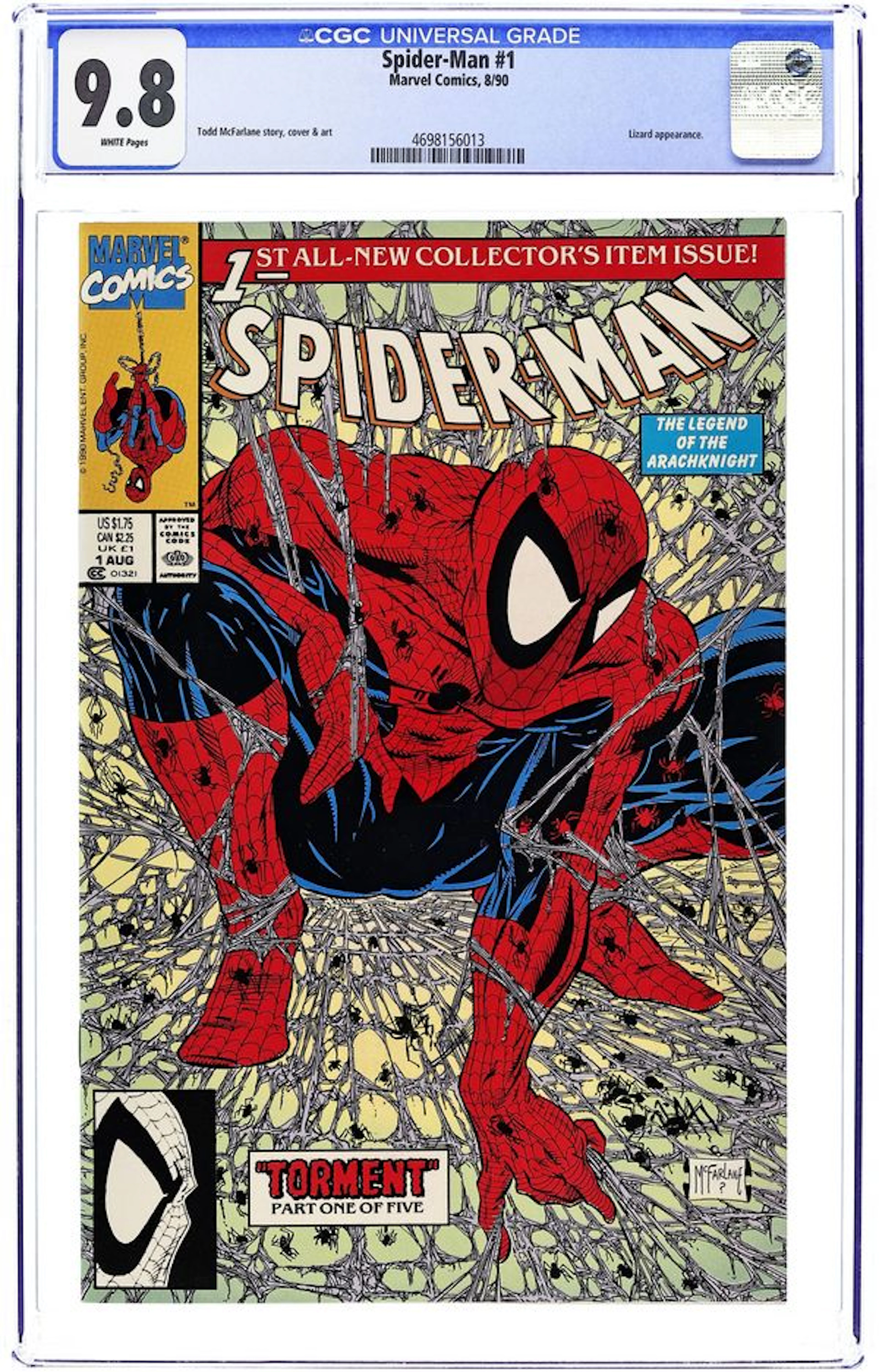Spider-Man (1990 Marvel) 1AU CGC 9.8