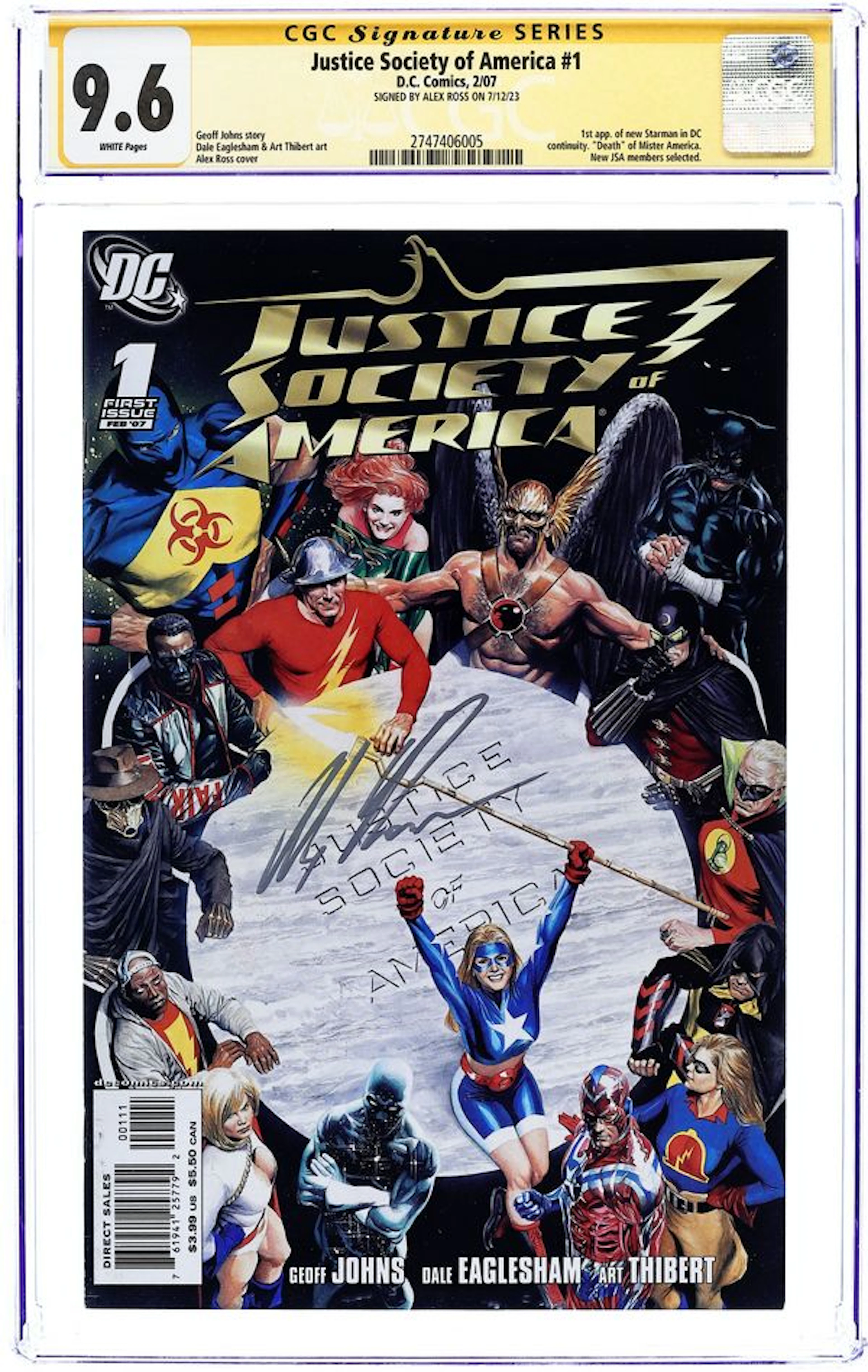 Justice Society of America (2006 3rd Series) 1A CGC 9.6 SS Ross