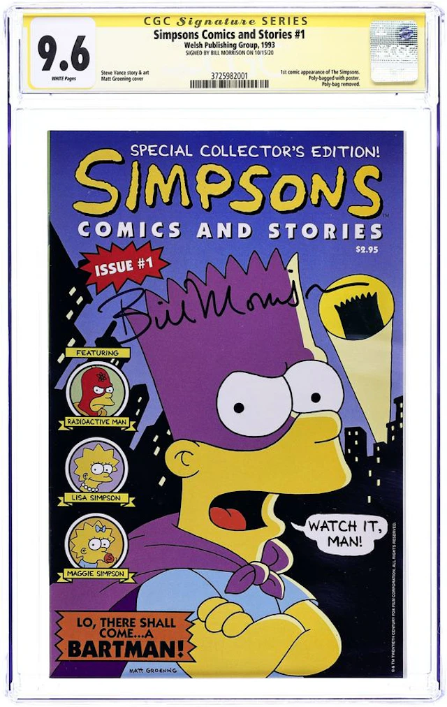 Simpsons Comics and Stories (1993 Bongo) 1D.U CGC 9.6 SS Morrison