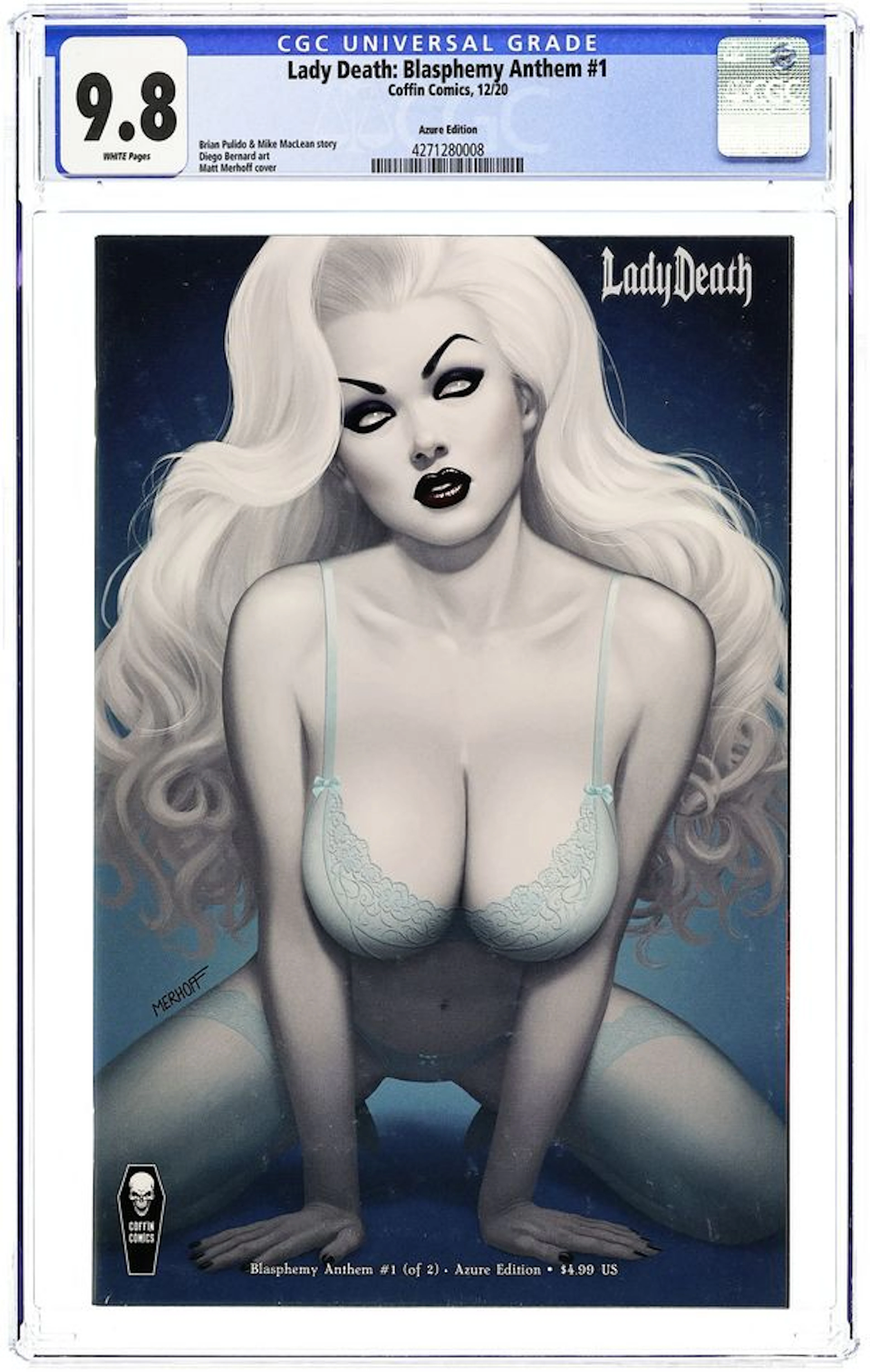Lady Death Blasphemy Anthem (2020 Coffin) 1AZURE CGC 9.8