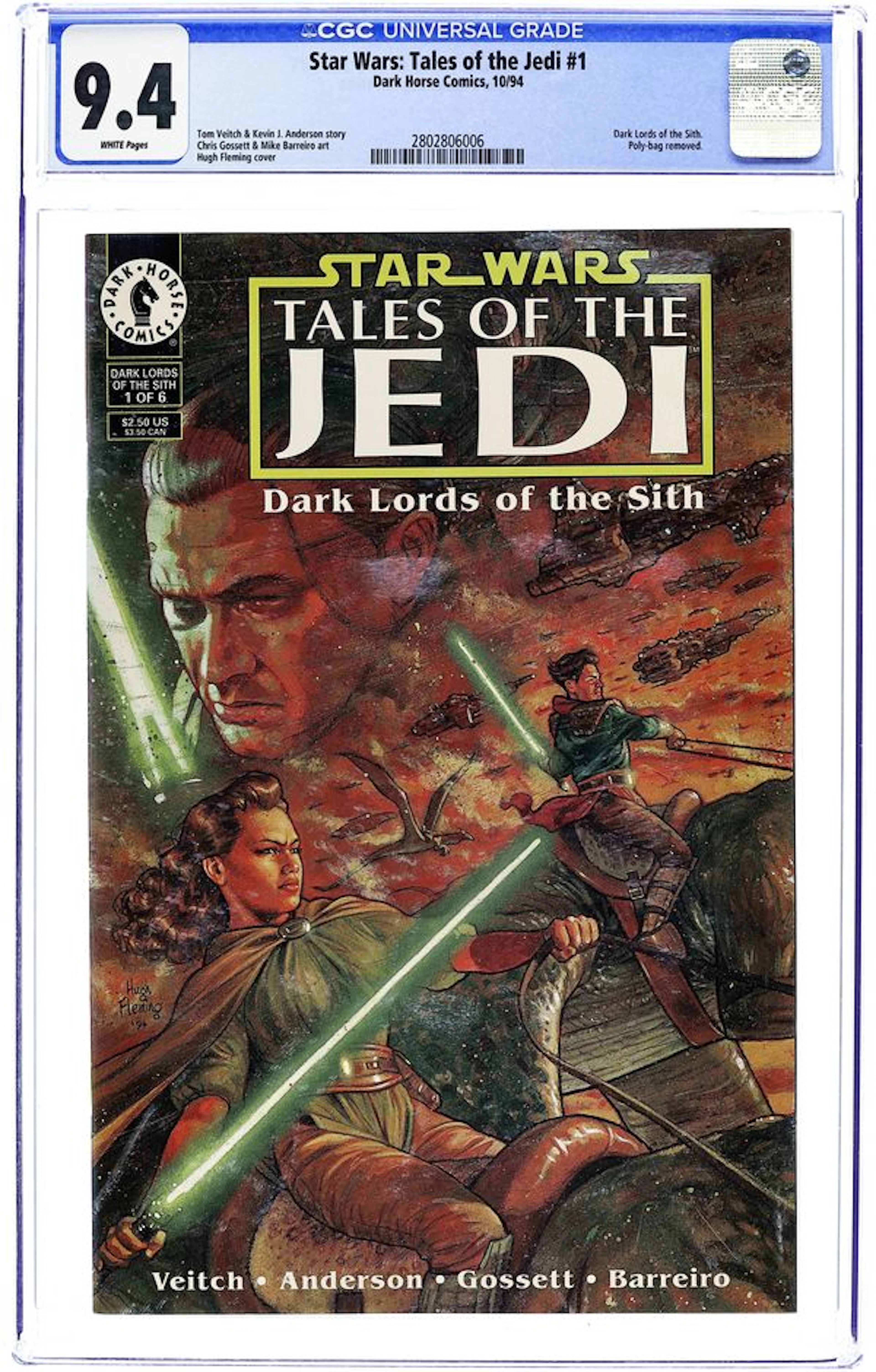 Star Wars Tales of the Jedi Dark Lords of the Sith (1994) 1U CGC 9.4