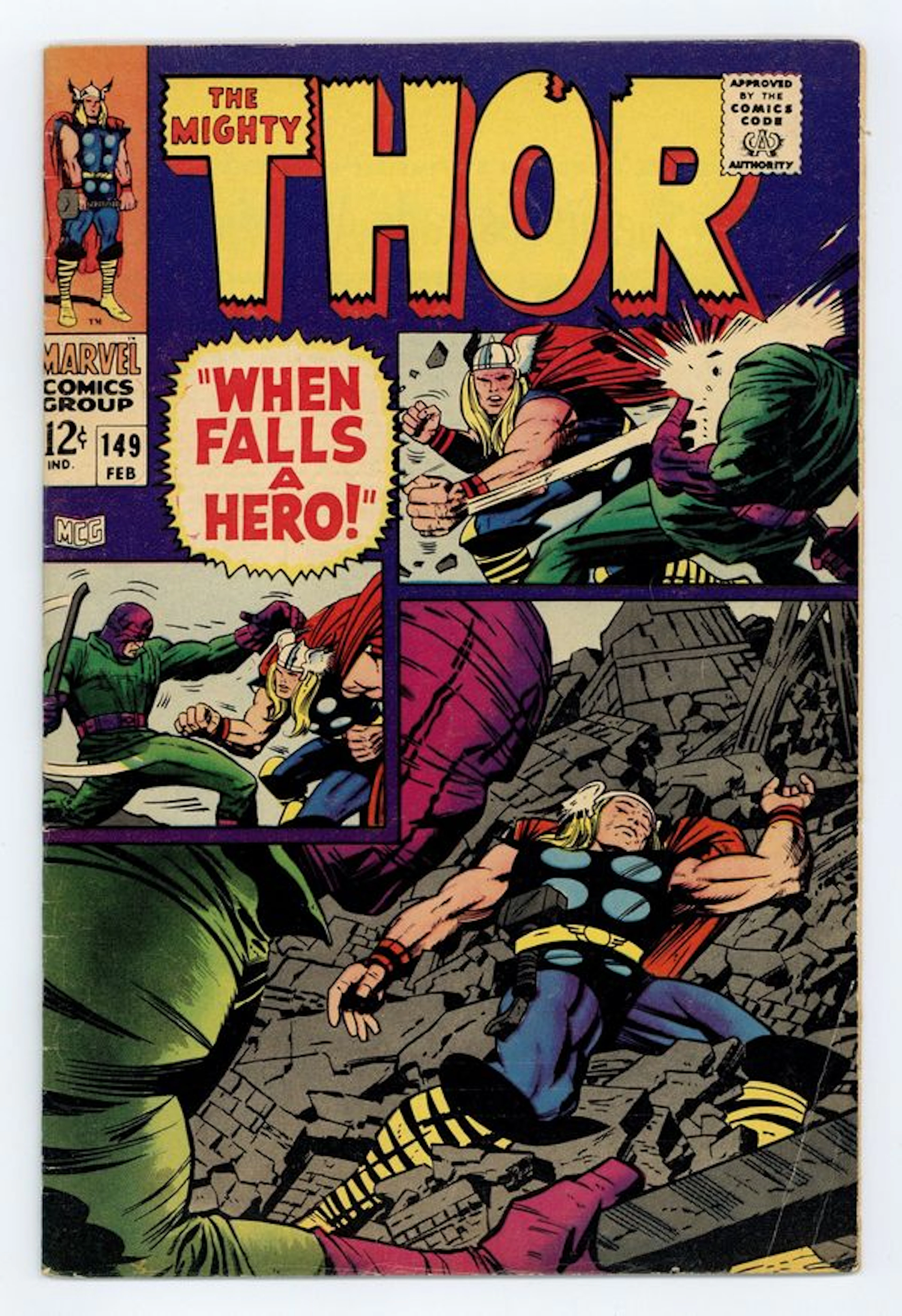 Thor (1962 Marvel 1st Series Journey Into Mystery) 149 VG 4.0