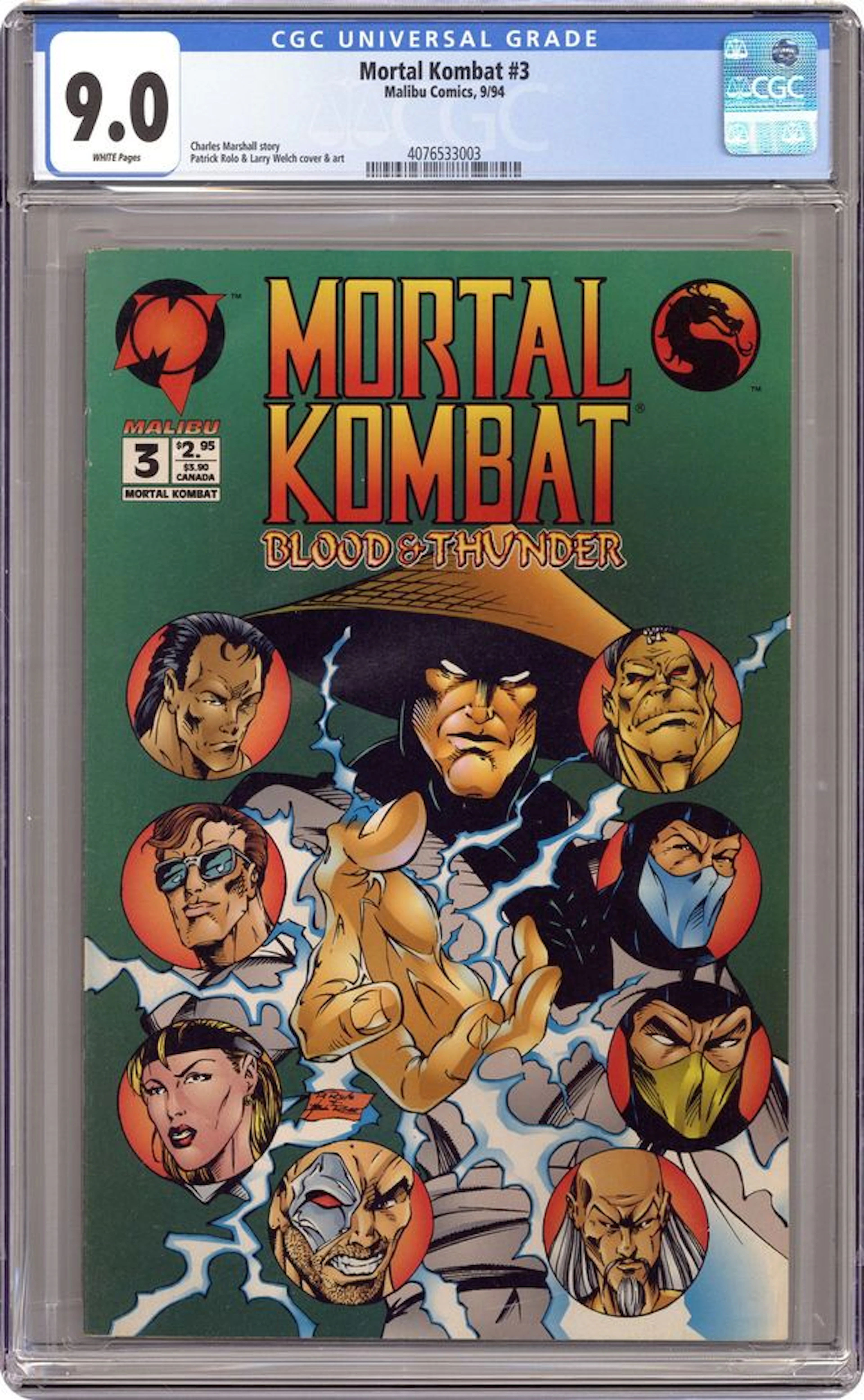 Mortal Kombat Blood and Thunder (1994) 3 CGC 9.0