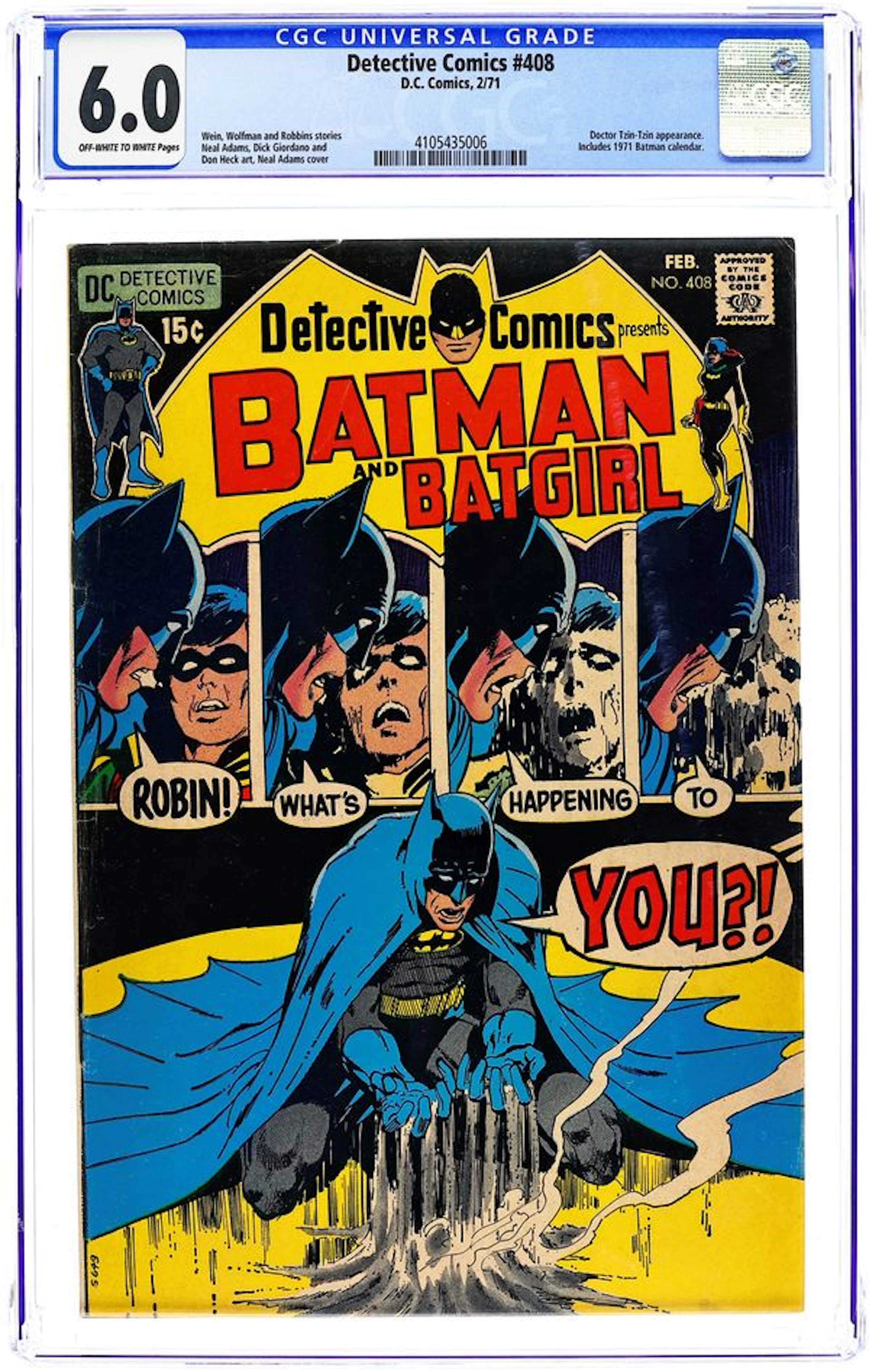 Detective Comics (1937 1st Series) 408 CGC 6.0