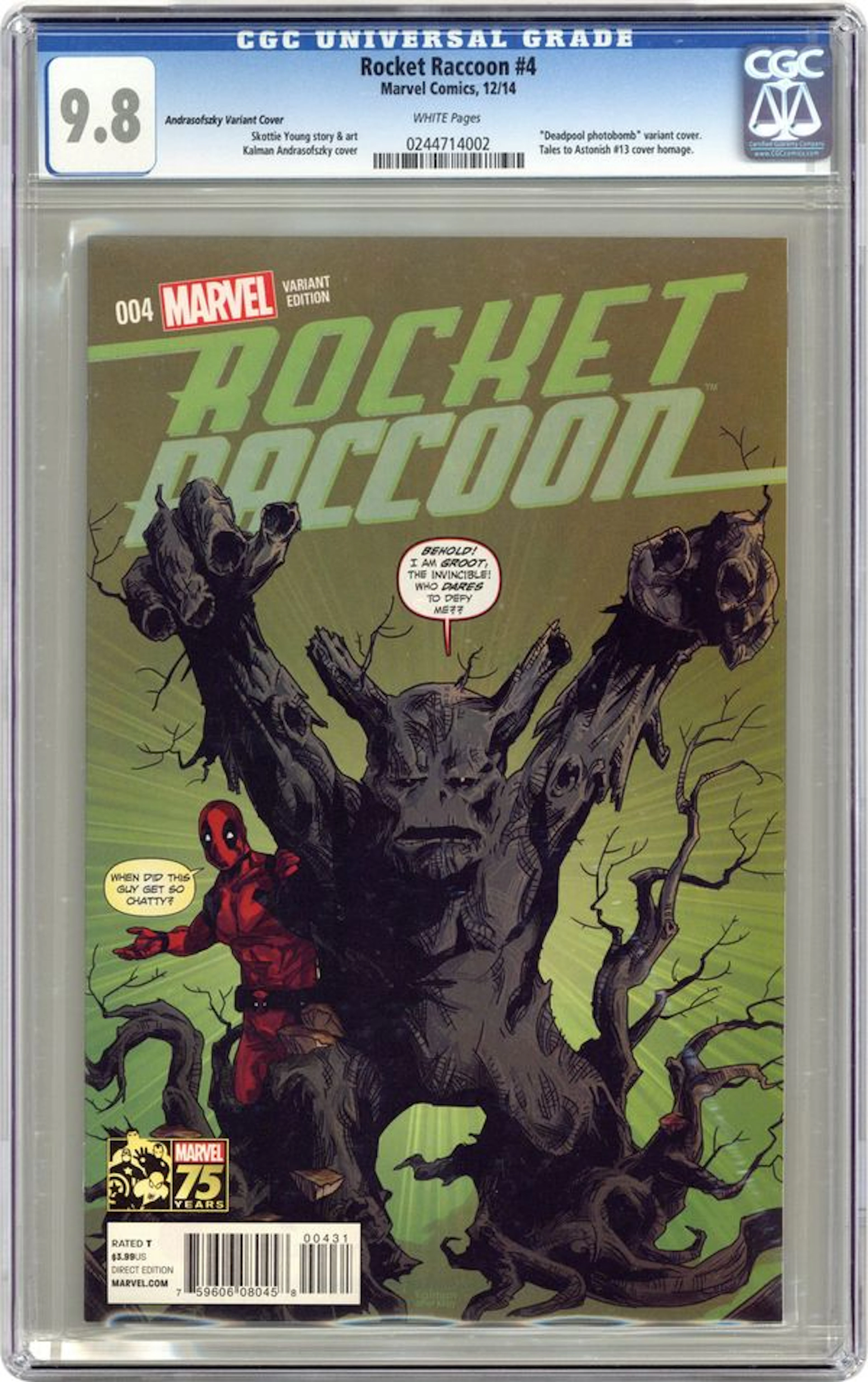 Rocket Raccoon (2014 2nd Series) 4B CGC 9.8