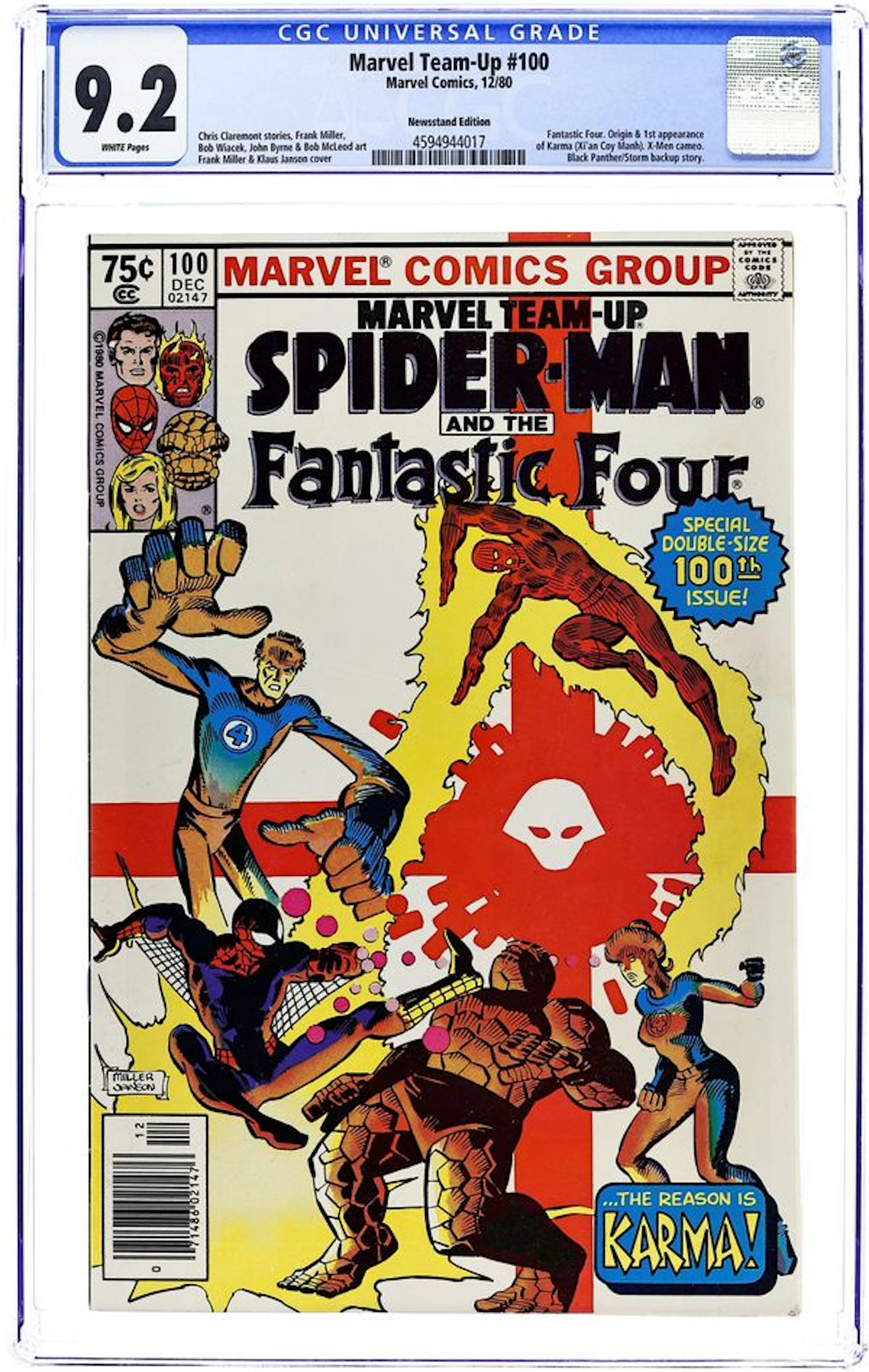 Marvel Team-Up (1972 1st Series) 100N CGC 9.2