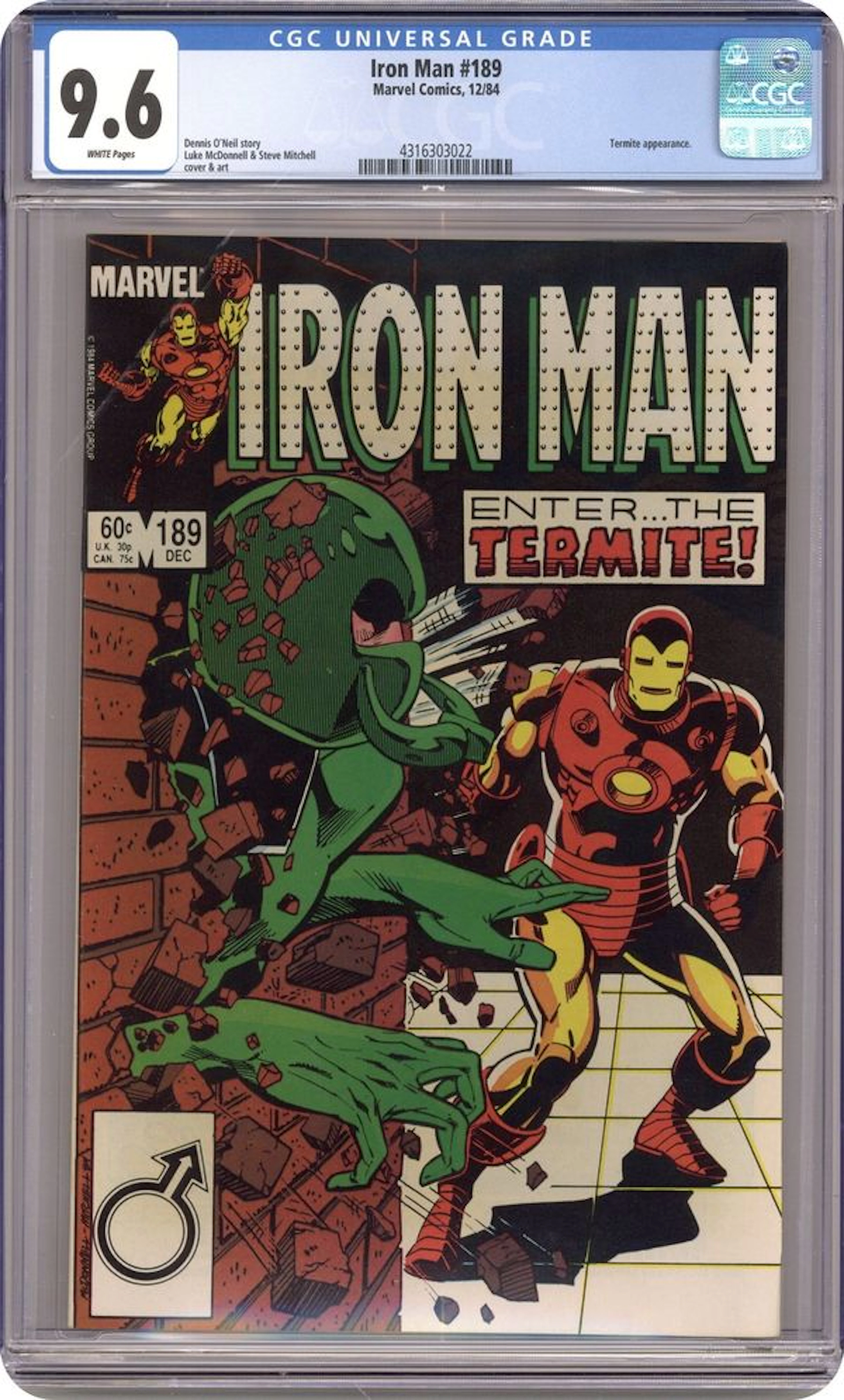 Iron Man (1968 1st Series) 189 CGC 9.6