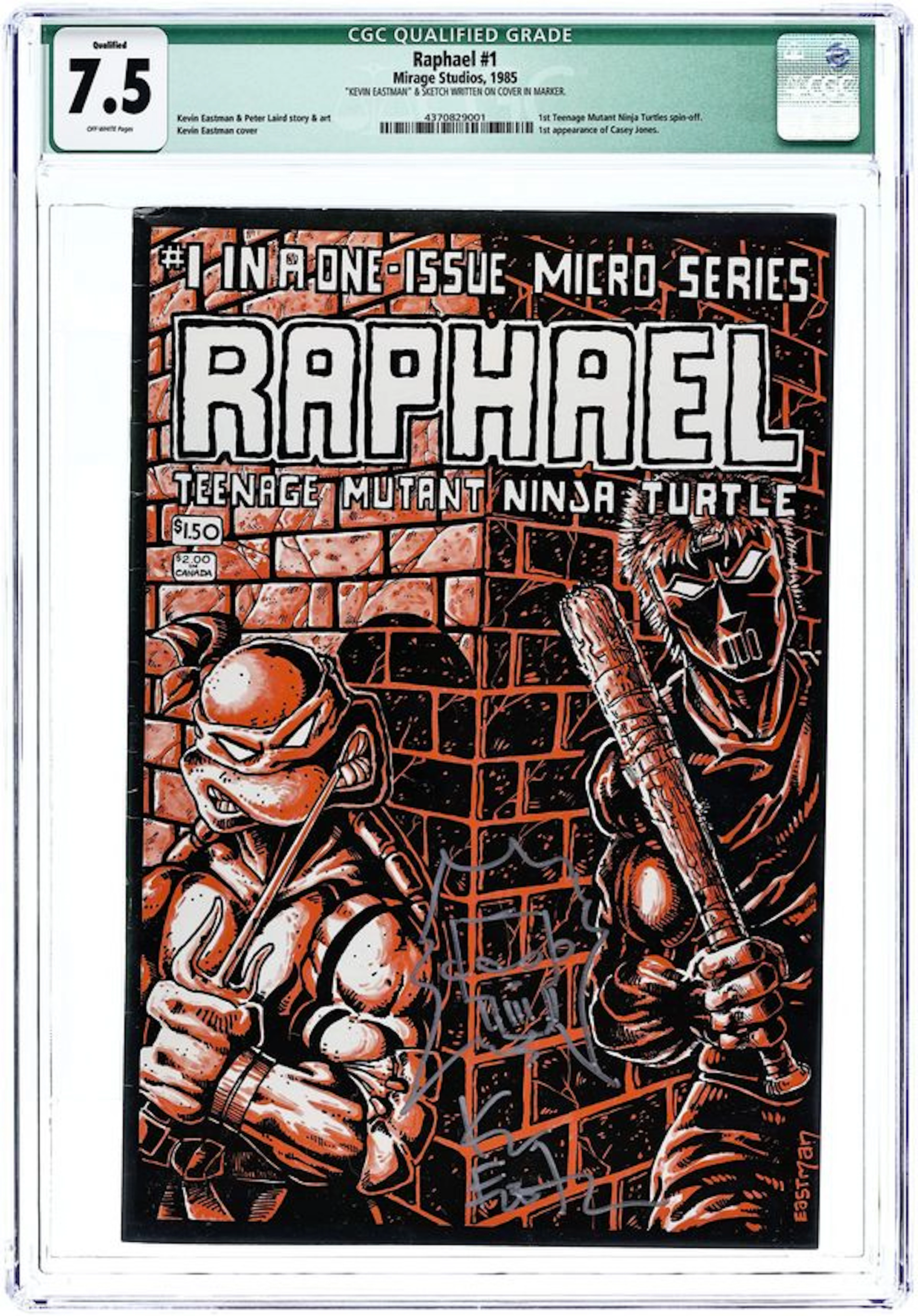 Raphael (1985 Mirage Studio) Teenage Mutant Ninja Turtles 1 CGC 7.5 Qualified