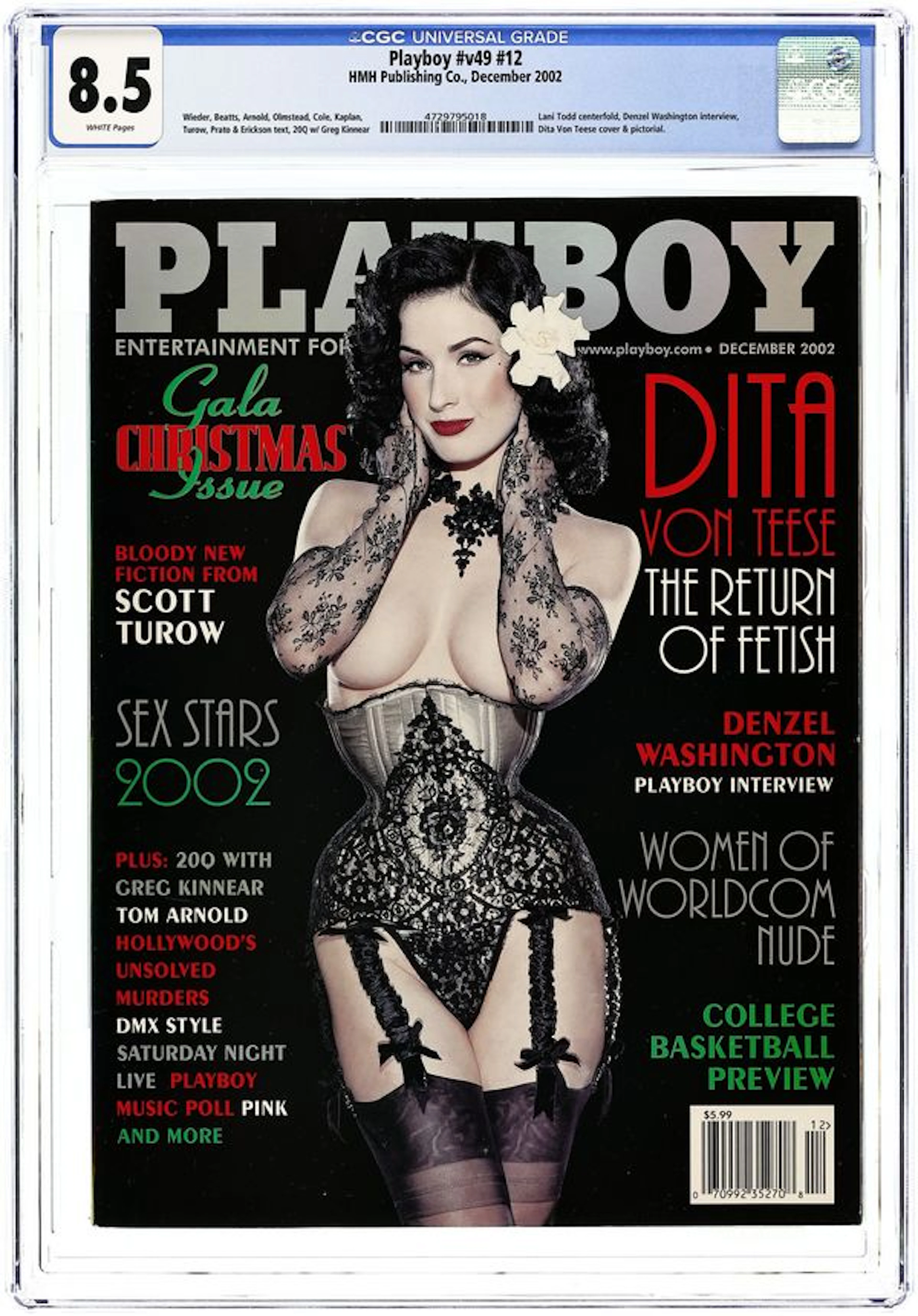 Playboy Magazine (1953-Present HMH Publishing) Vol. 49 #12 CGC 8.5
