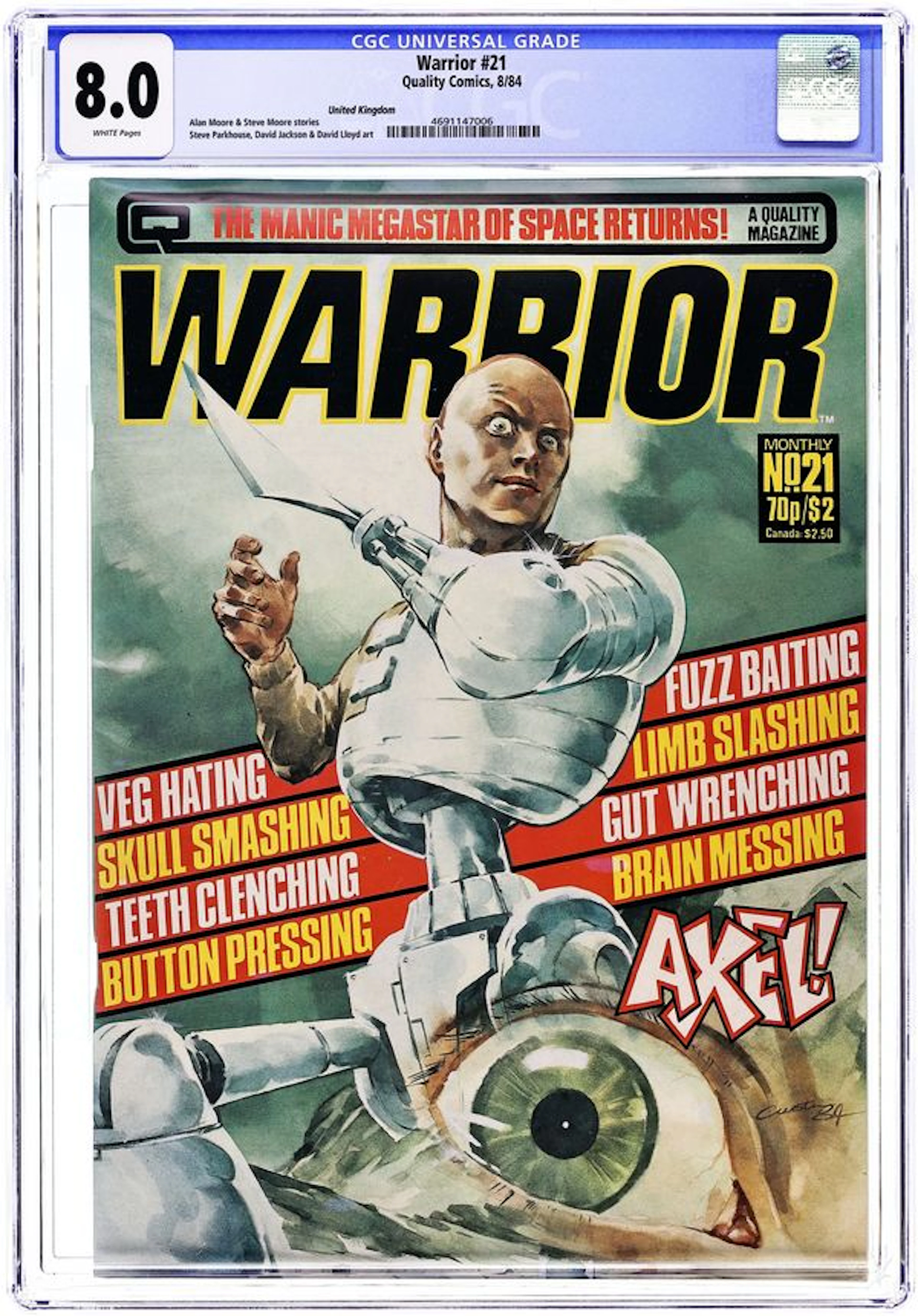 Warrior (UK 1982 Quality) 21 CGC 8.0