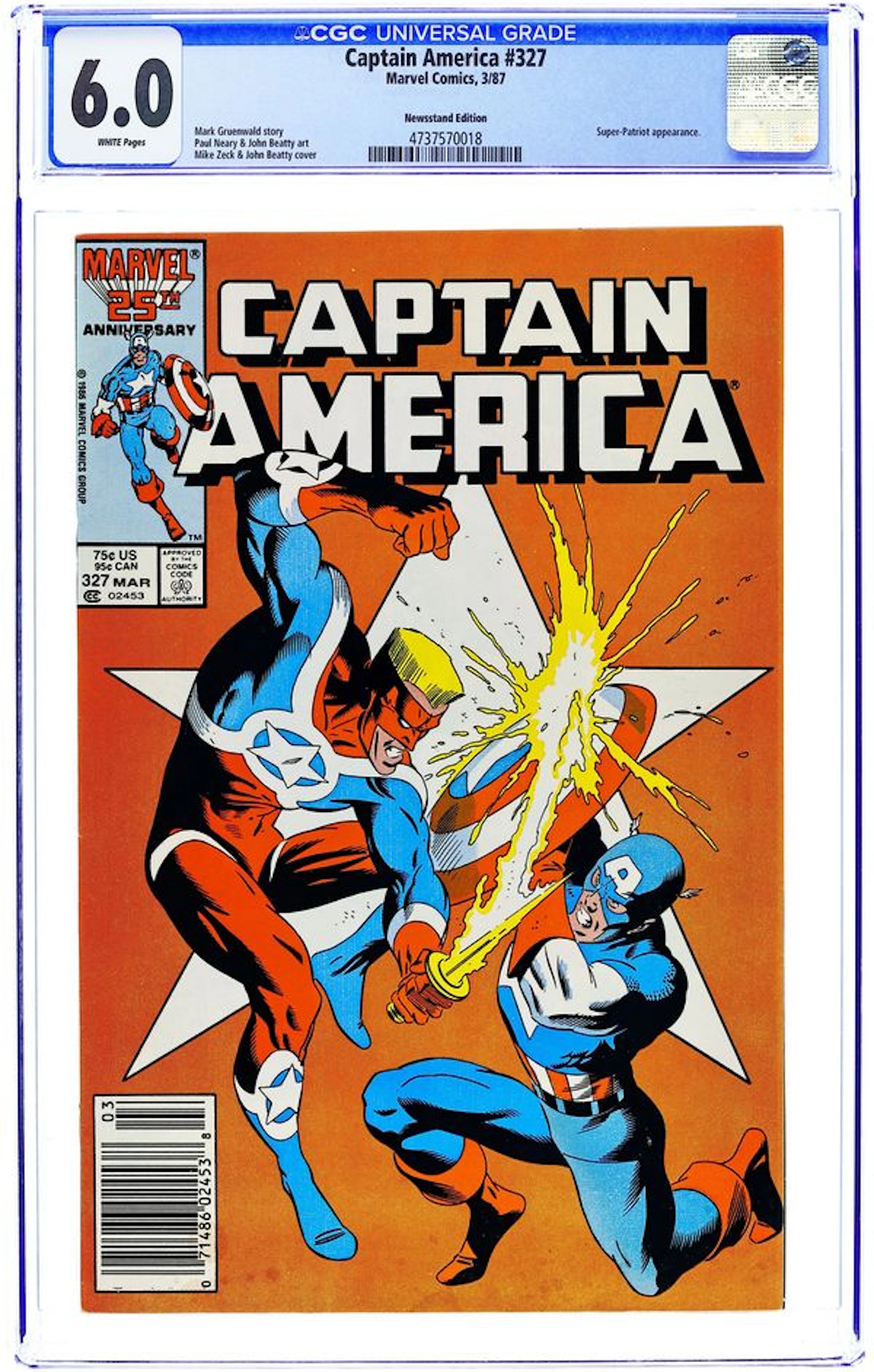 Captain America (1968 1st Series) 327N CGC 6.0