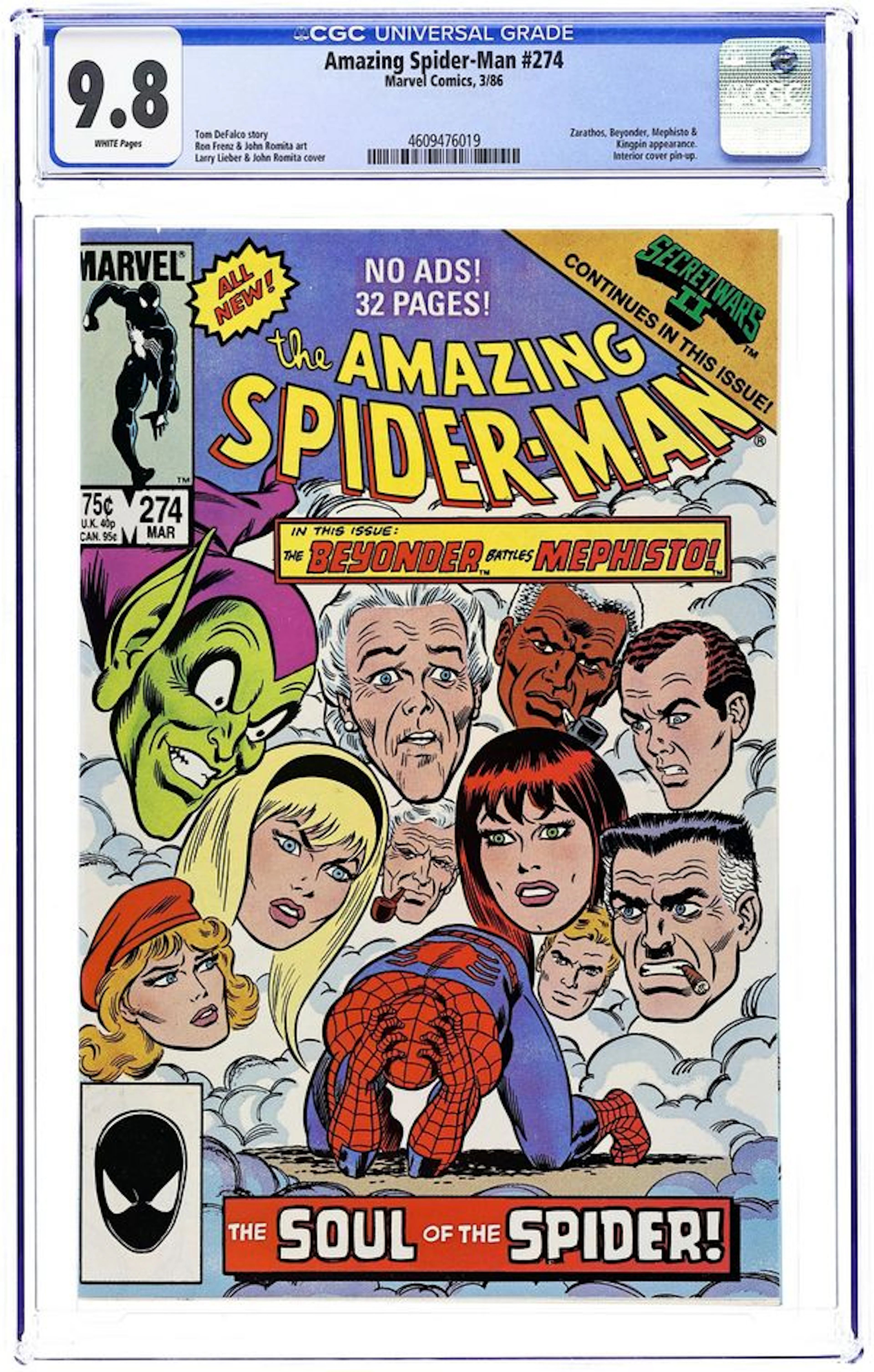 Amazing Spider-Man (1963 1st Series) 274 CGC 9.8