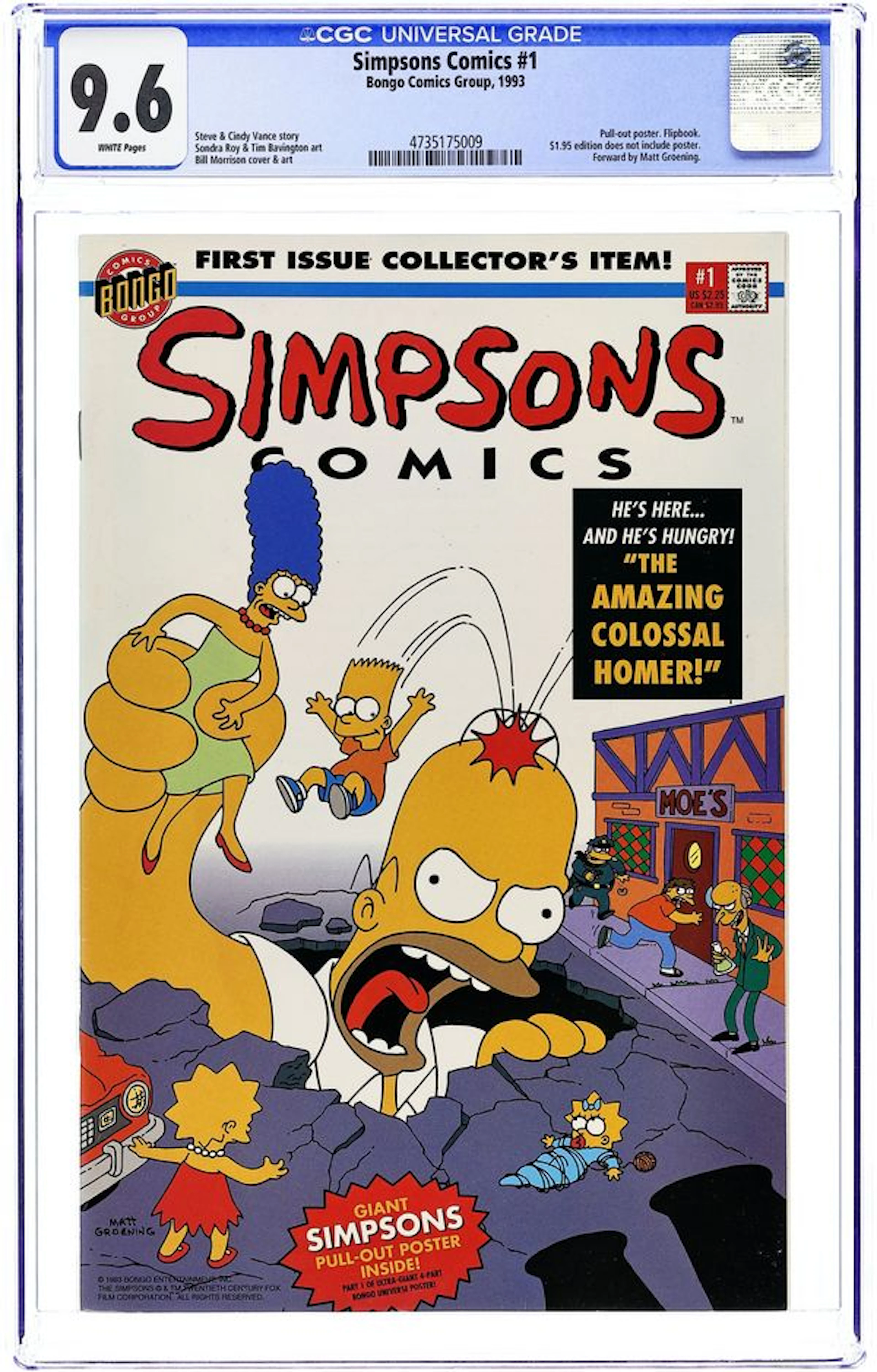 Simpsons Comics (1993 Bongo) 1A CGC 9.6