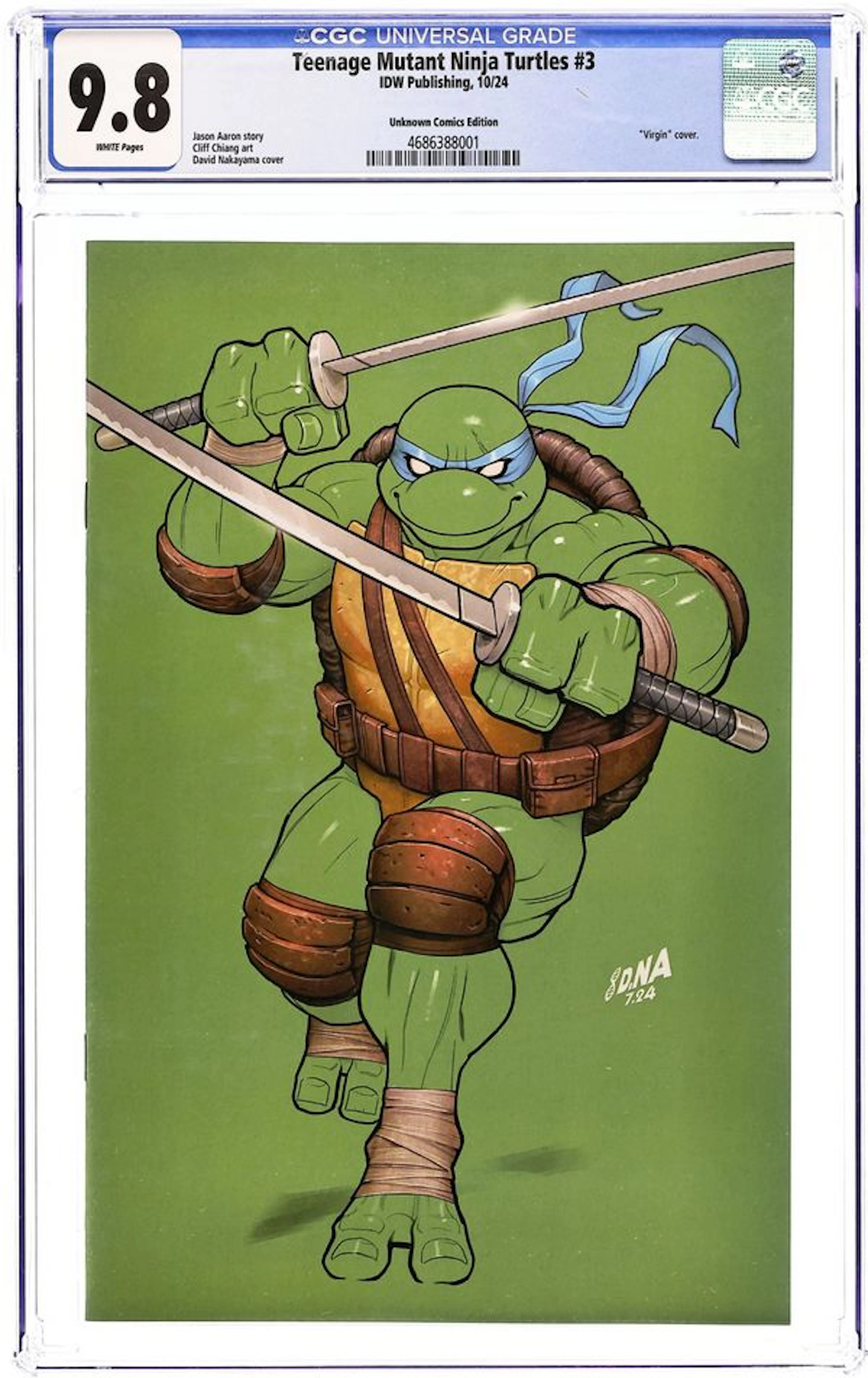 Teenage Mutant Ninja Turtles (2024 IDW) 3UNKNOWN CGC 9.8