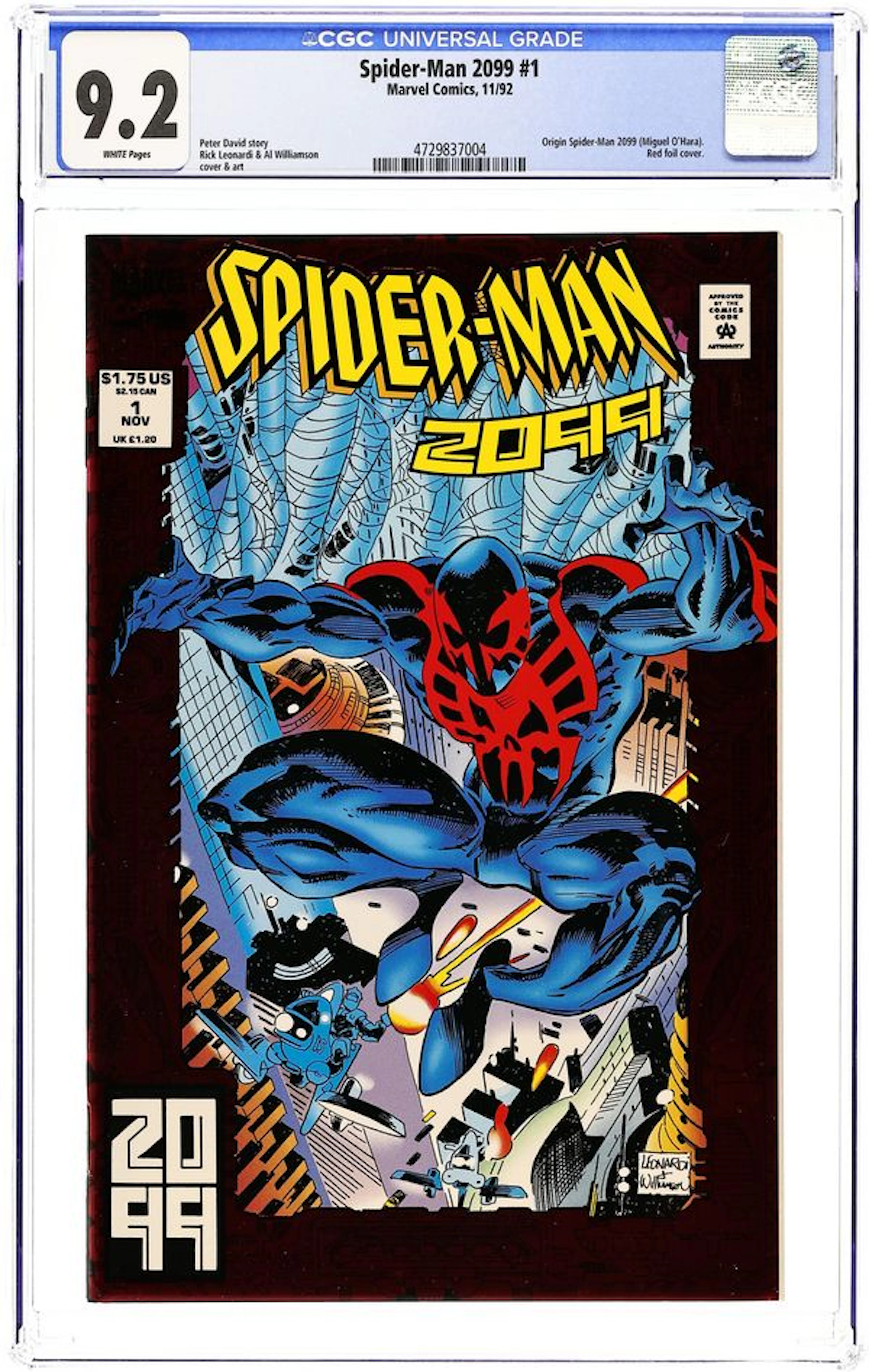 Spider-Man 2099 (1992 1st Series) 1 CGC 9.2