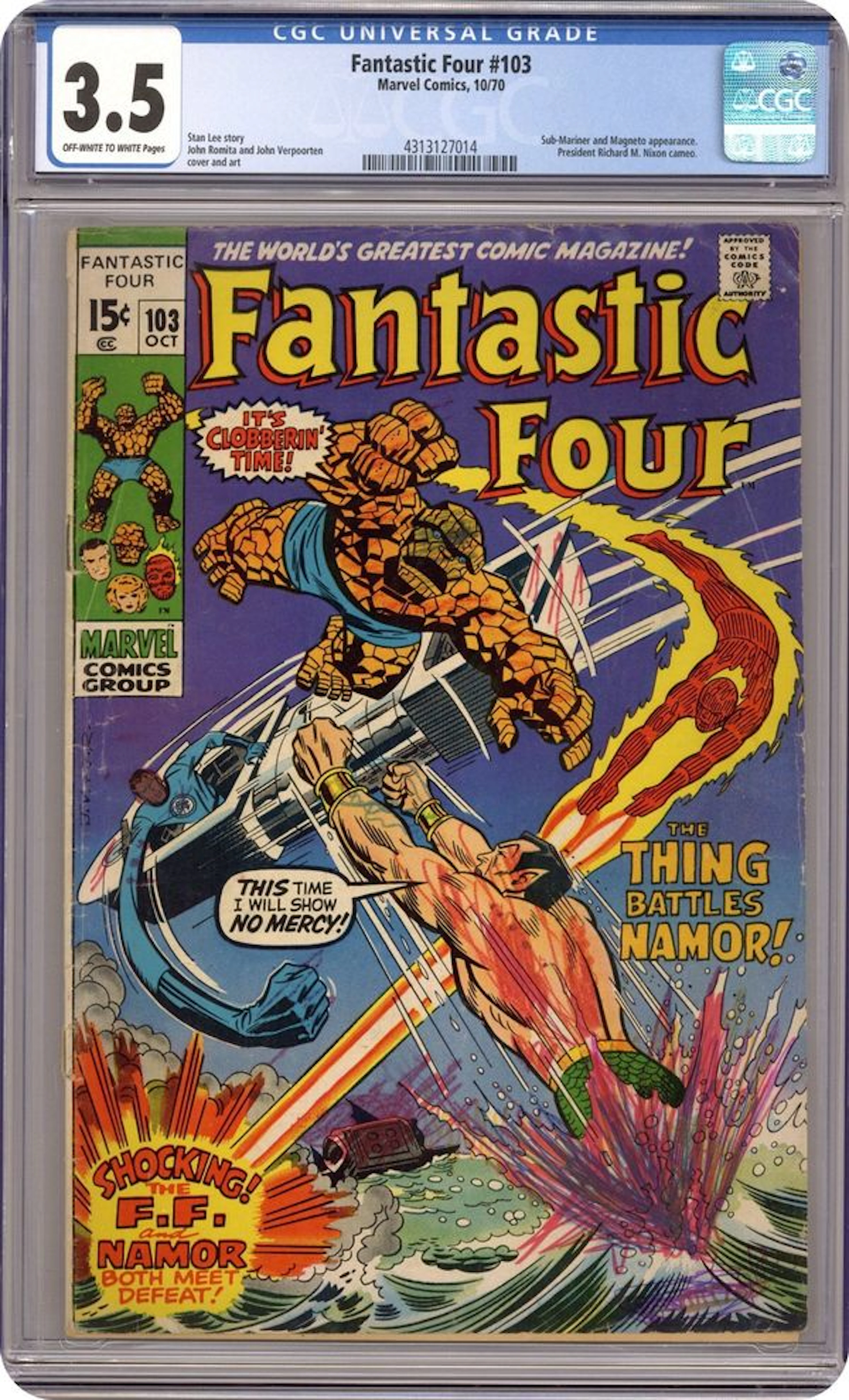 Fantastic Four (1961 1st Series) 103 CGC 3.5
