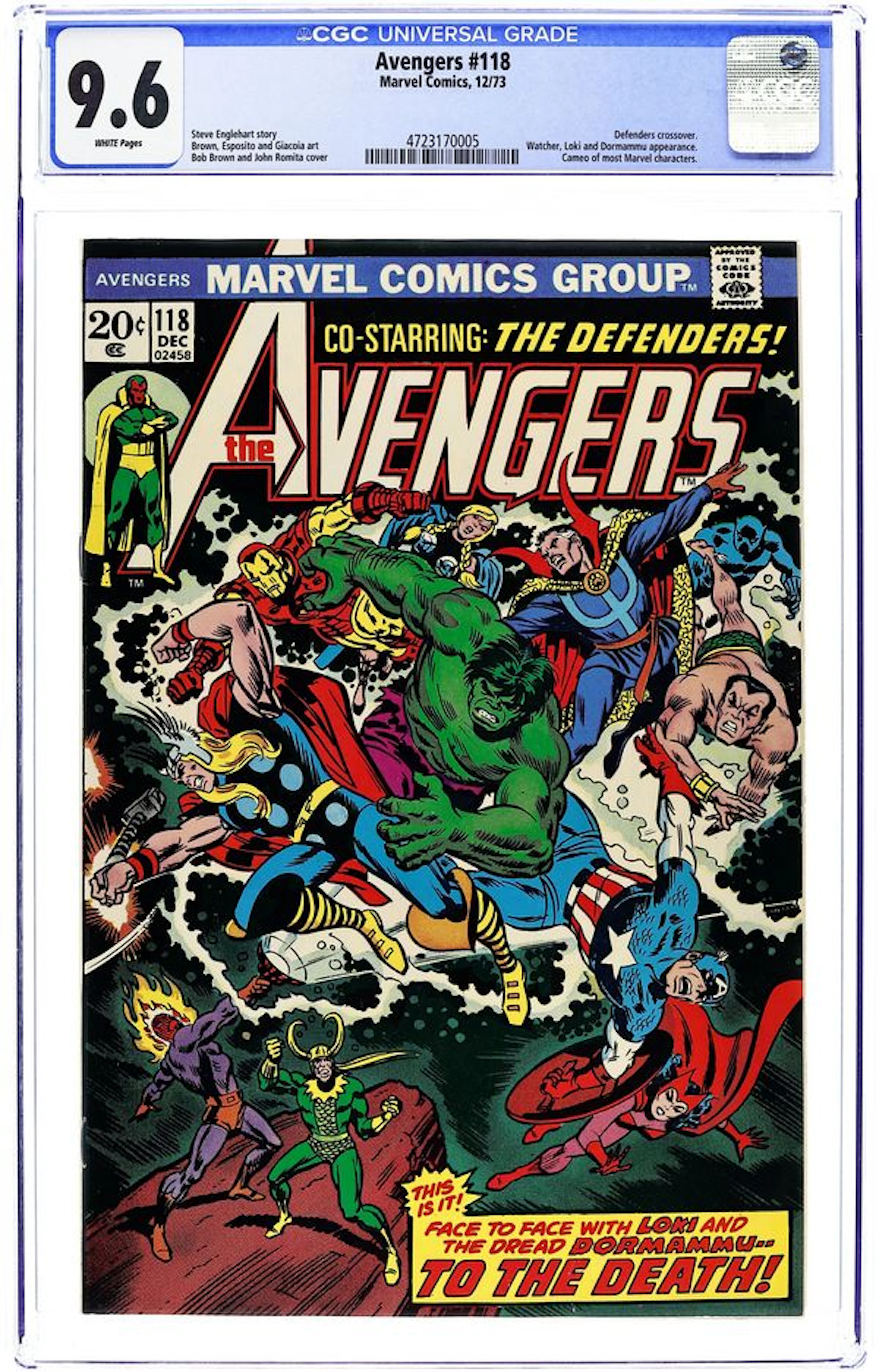 Avengers (1963 1st Series) 118 CGC 9.6
