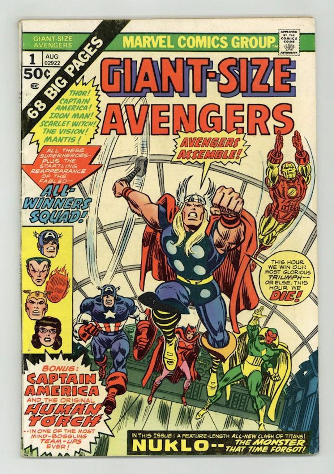 Giant Size Avengers (1974) 1 FN- 5.5